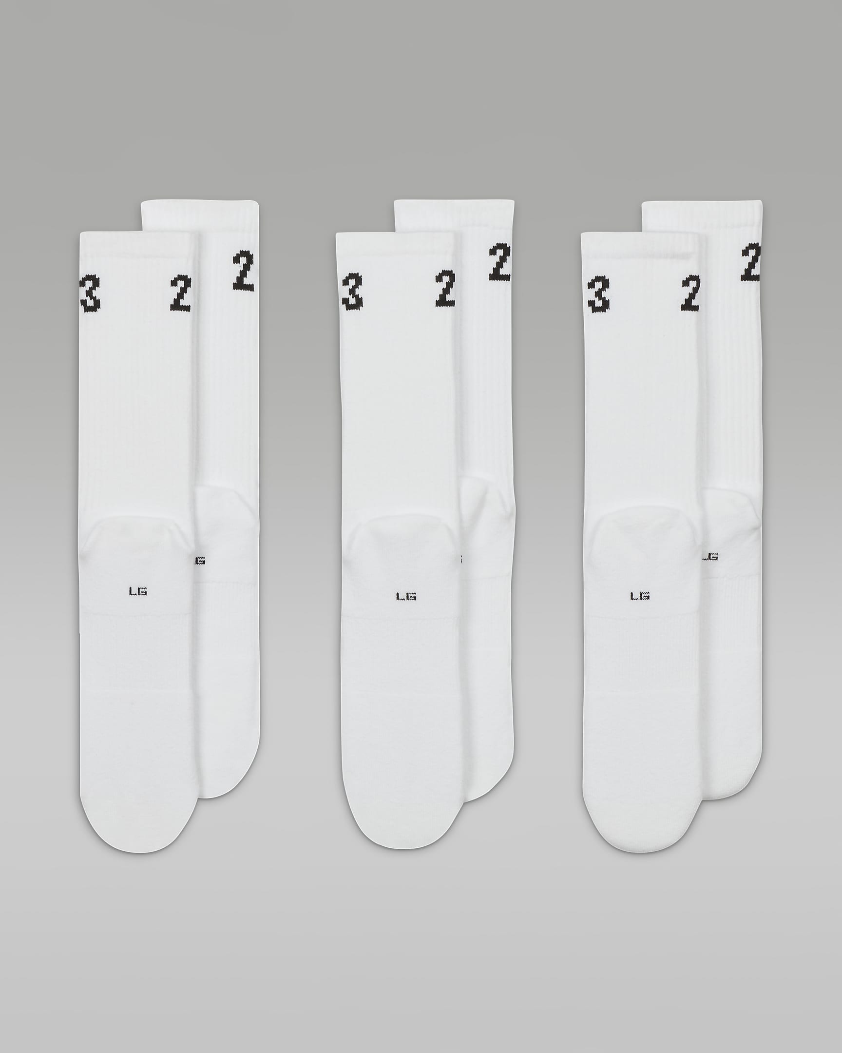 Jordan Essentials Crew Socks (3 Pairs) - White/Black