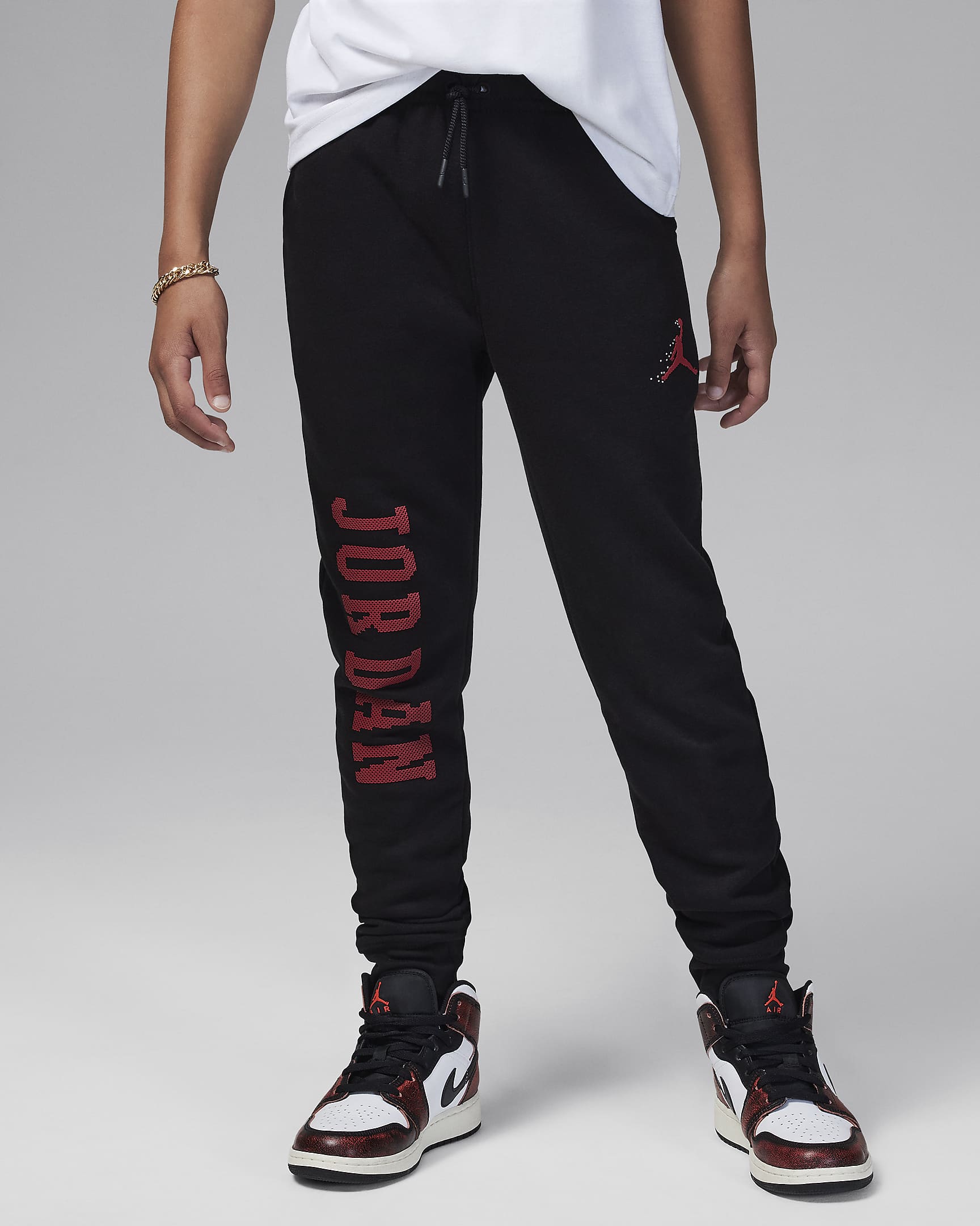 Jordan MJ Essentials Member Fleece Pants Big Kids Pants - Black