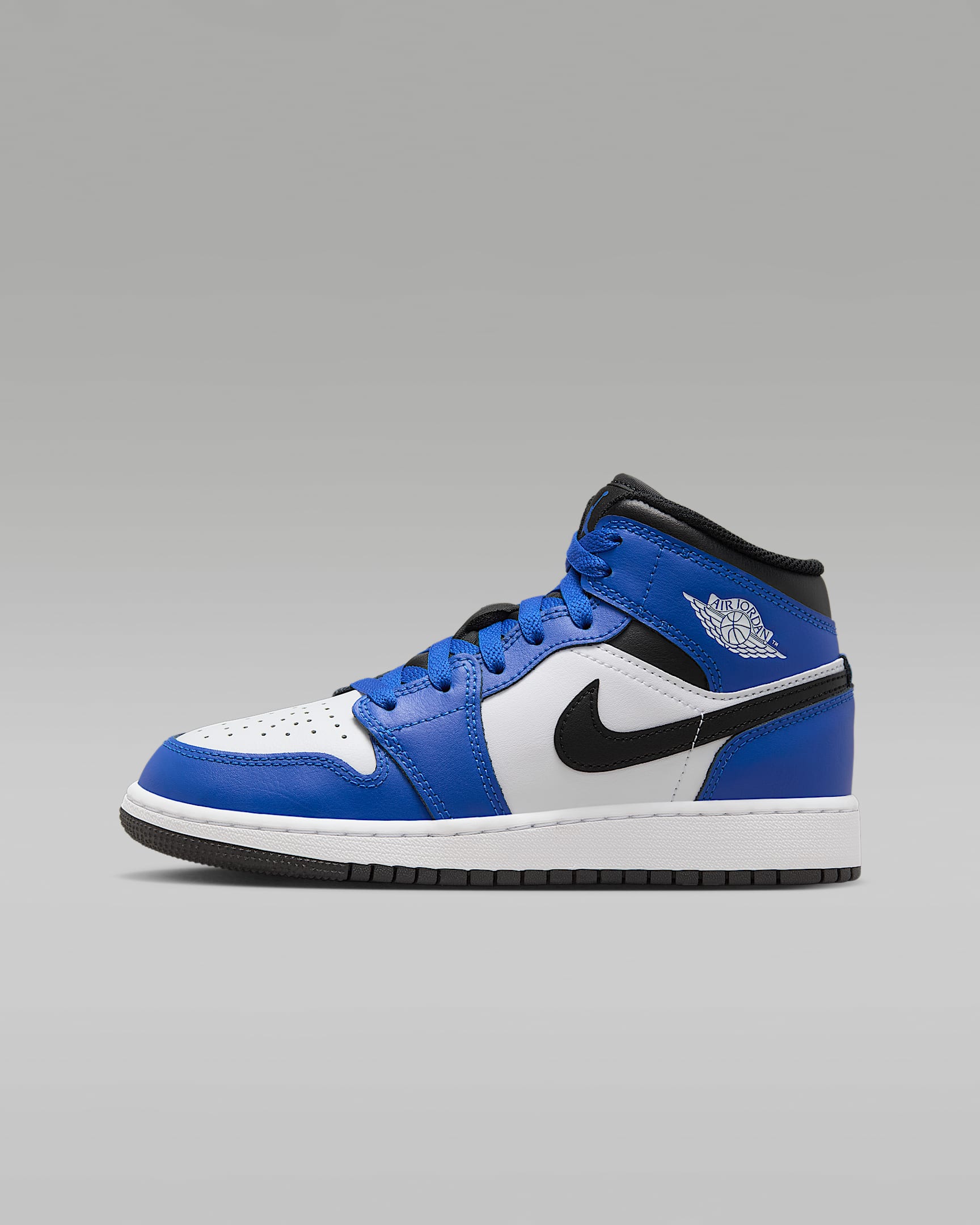 Air Jordan 1 Mid Older Kids' Shoes - Game Royal/White/Black