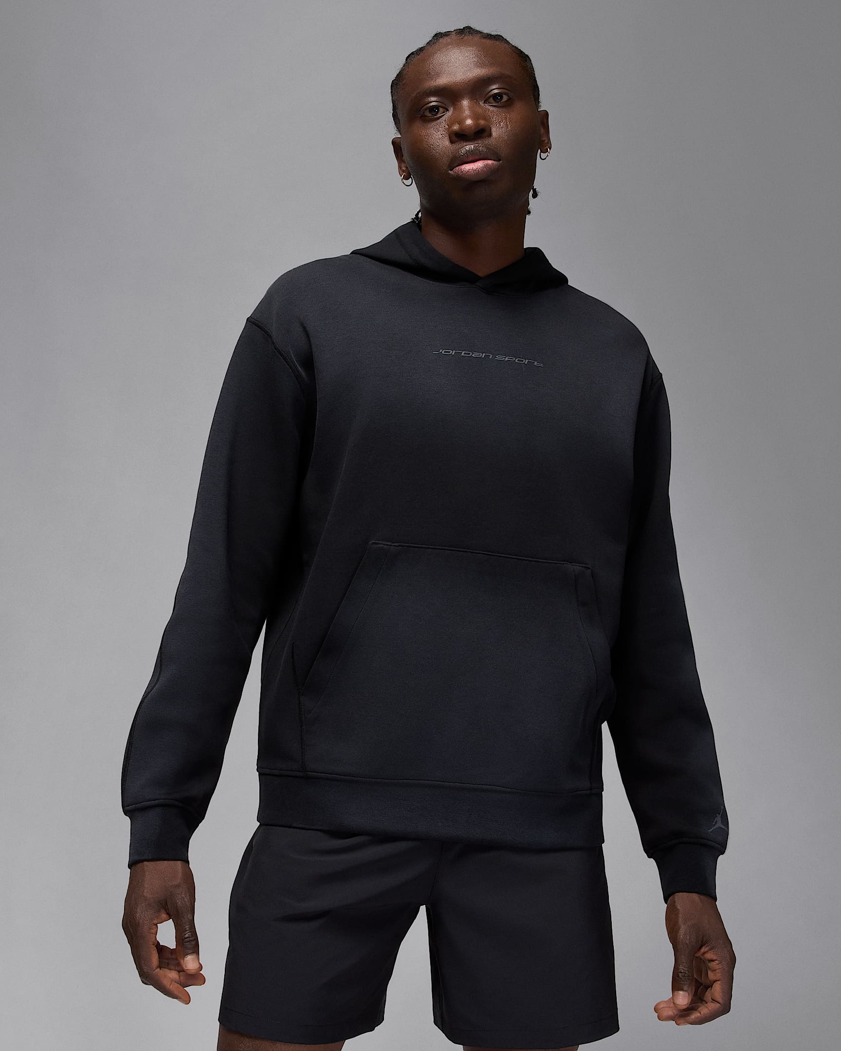 Jordan Sport Hoop Fleece Dessuadora amb caputxa Dri-FIT - Home - Negre/Dark Shadow