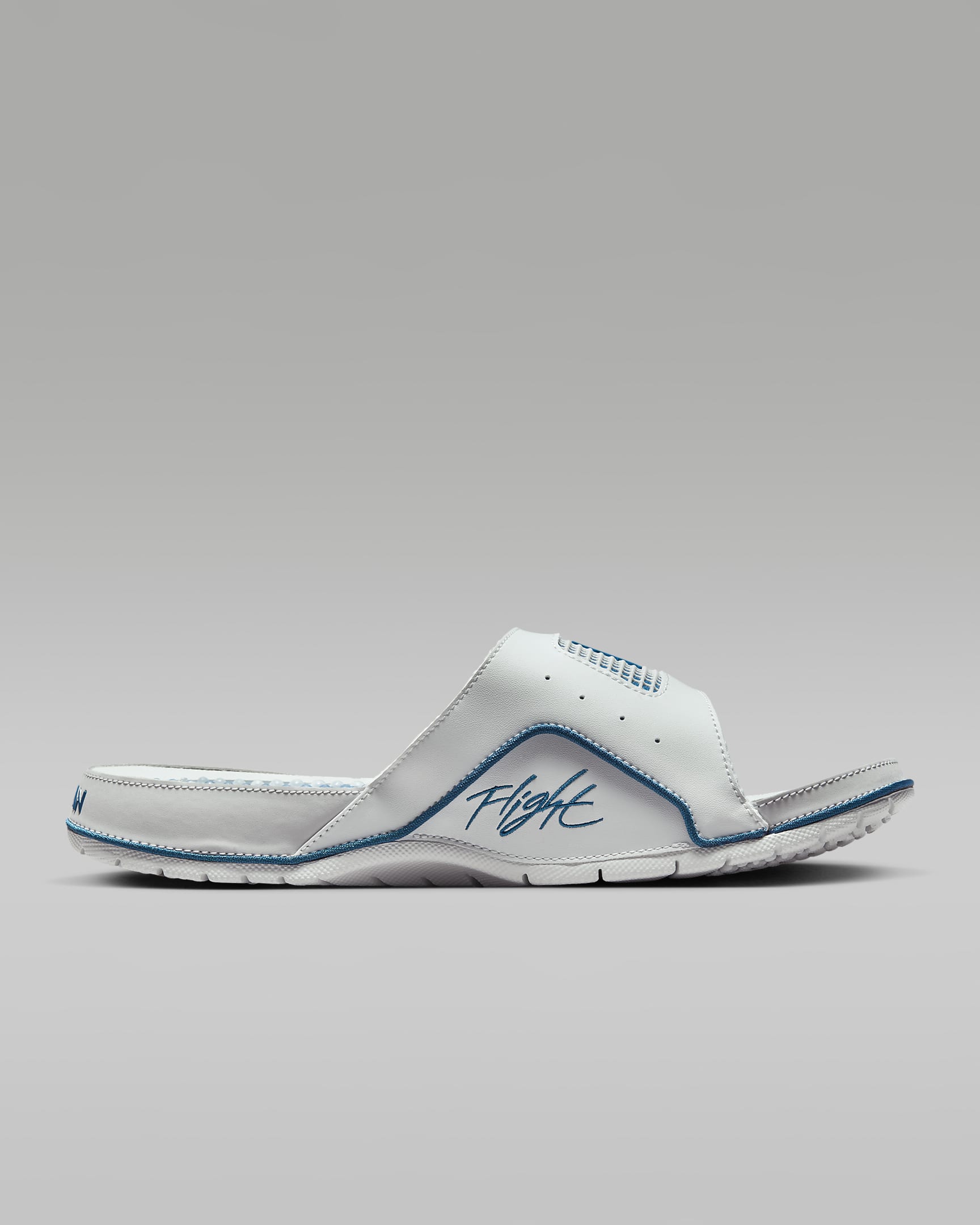 Jordan Hydro 4 Retro Men's Slides - Off White/Neutral Grey/Industrial Blue