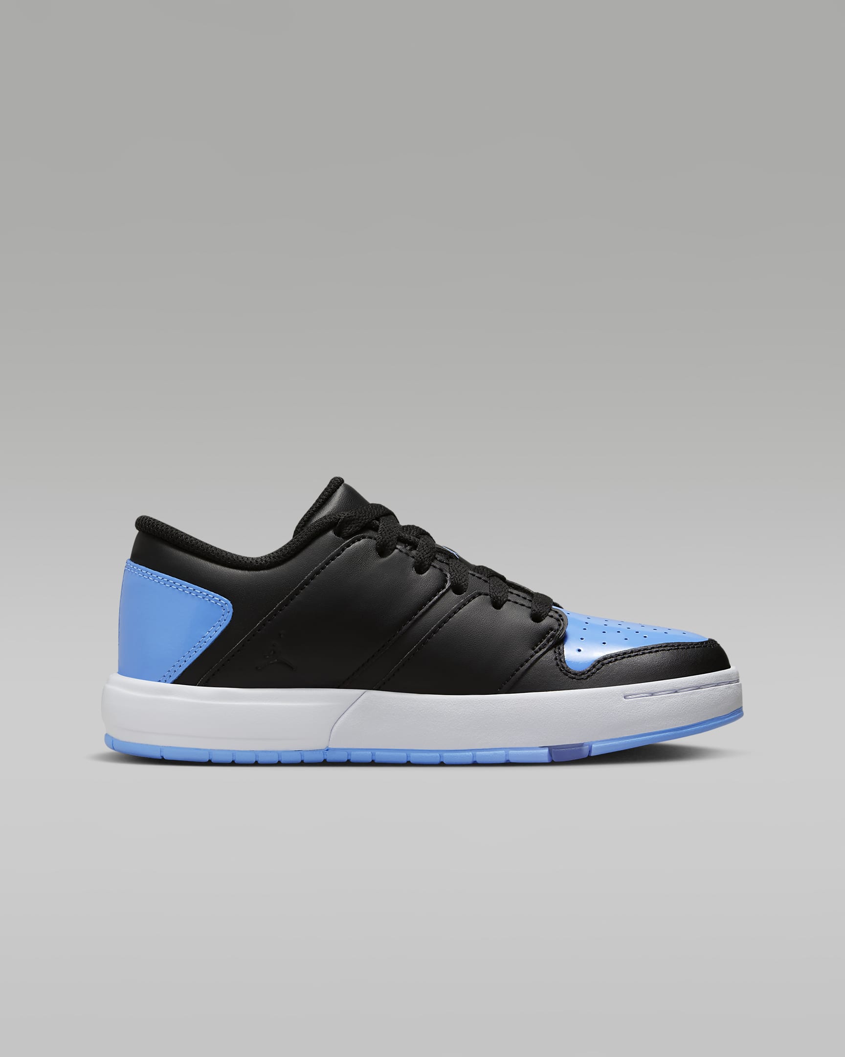 Jordan Nu Retro 1 Low Older Kids' Shoes - Black/White/Football Grey/University Blue