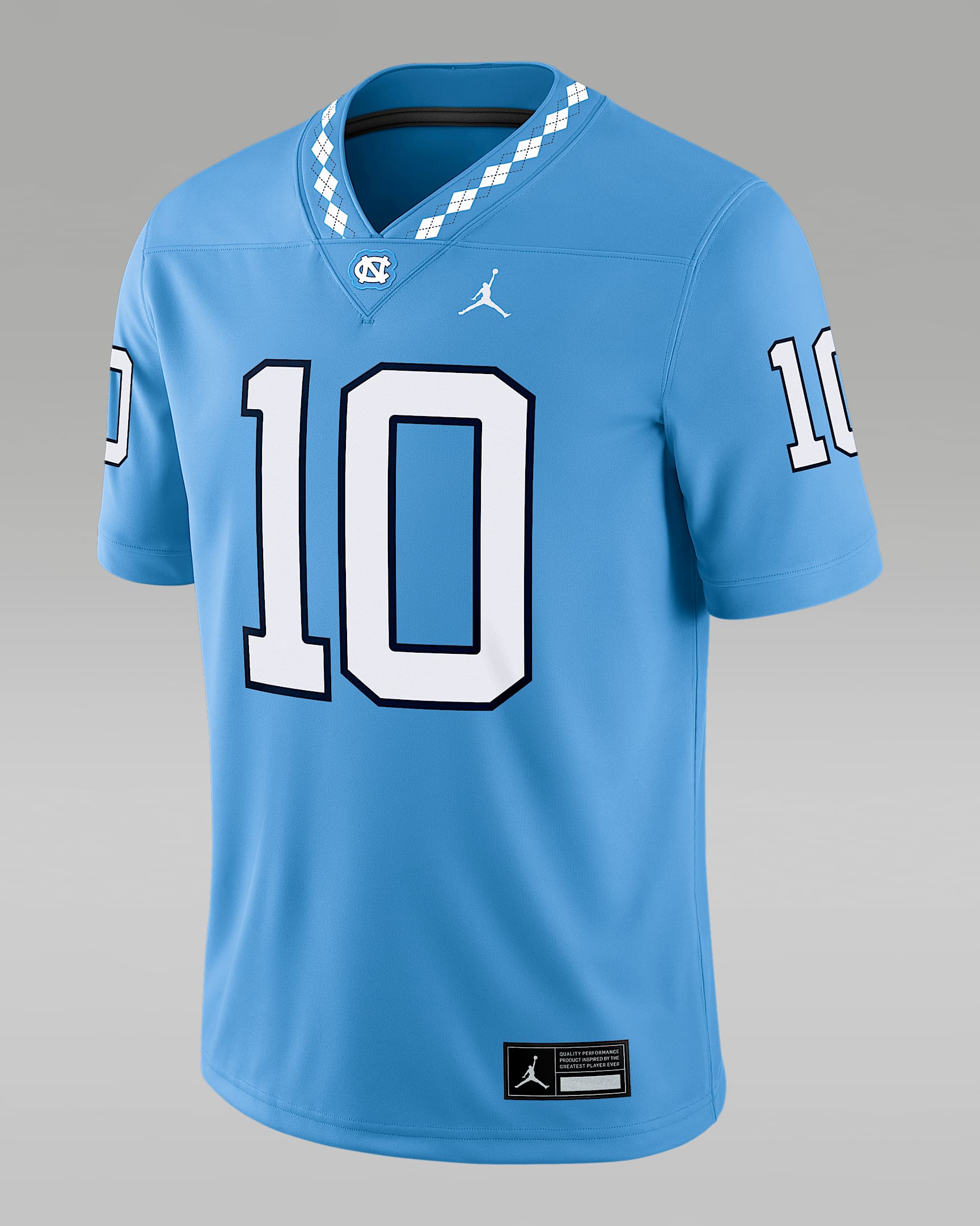 Drake Maye North Carolina Men’s Jordan Brand Dri-FIT College Game Jersey - Light Blue