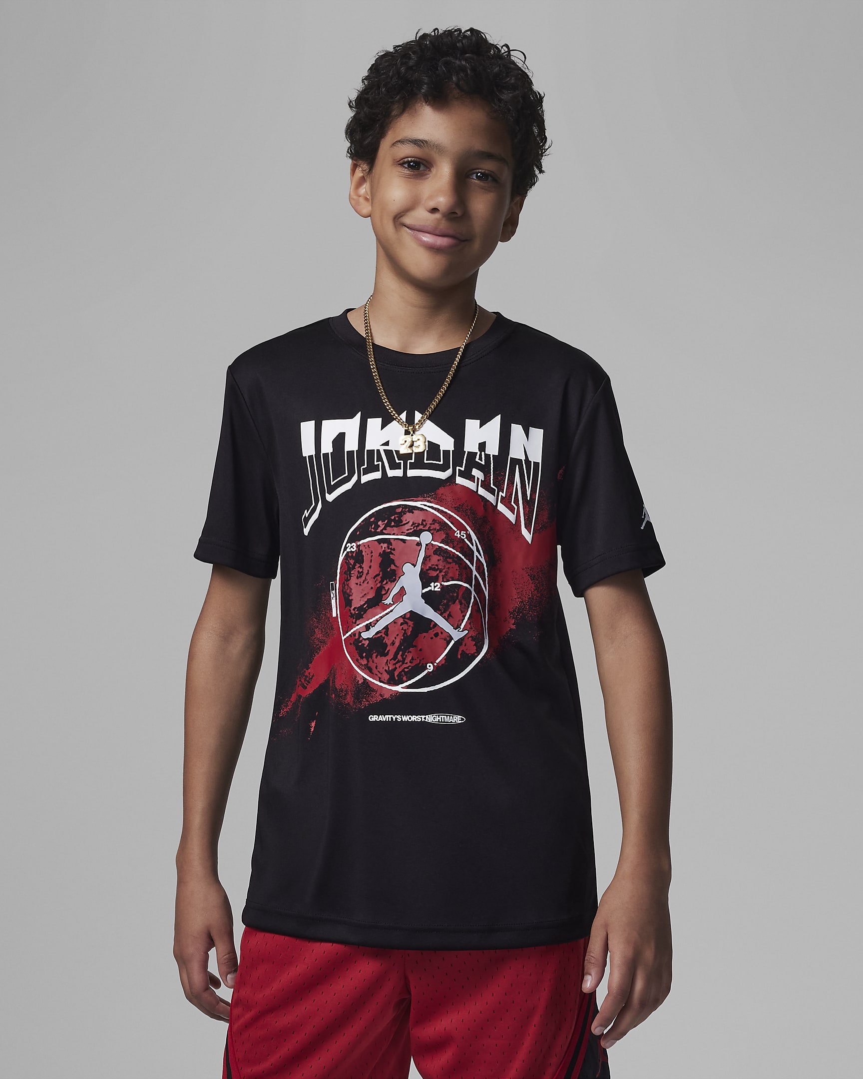 Jordan '85 Sport Tee Big Kids Dri-FIT T-Shirt - Black