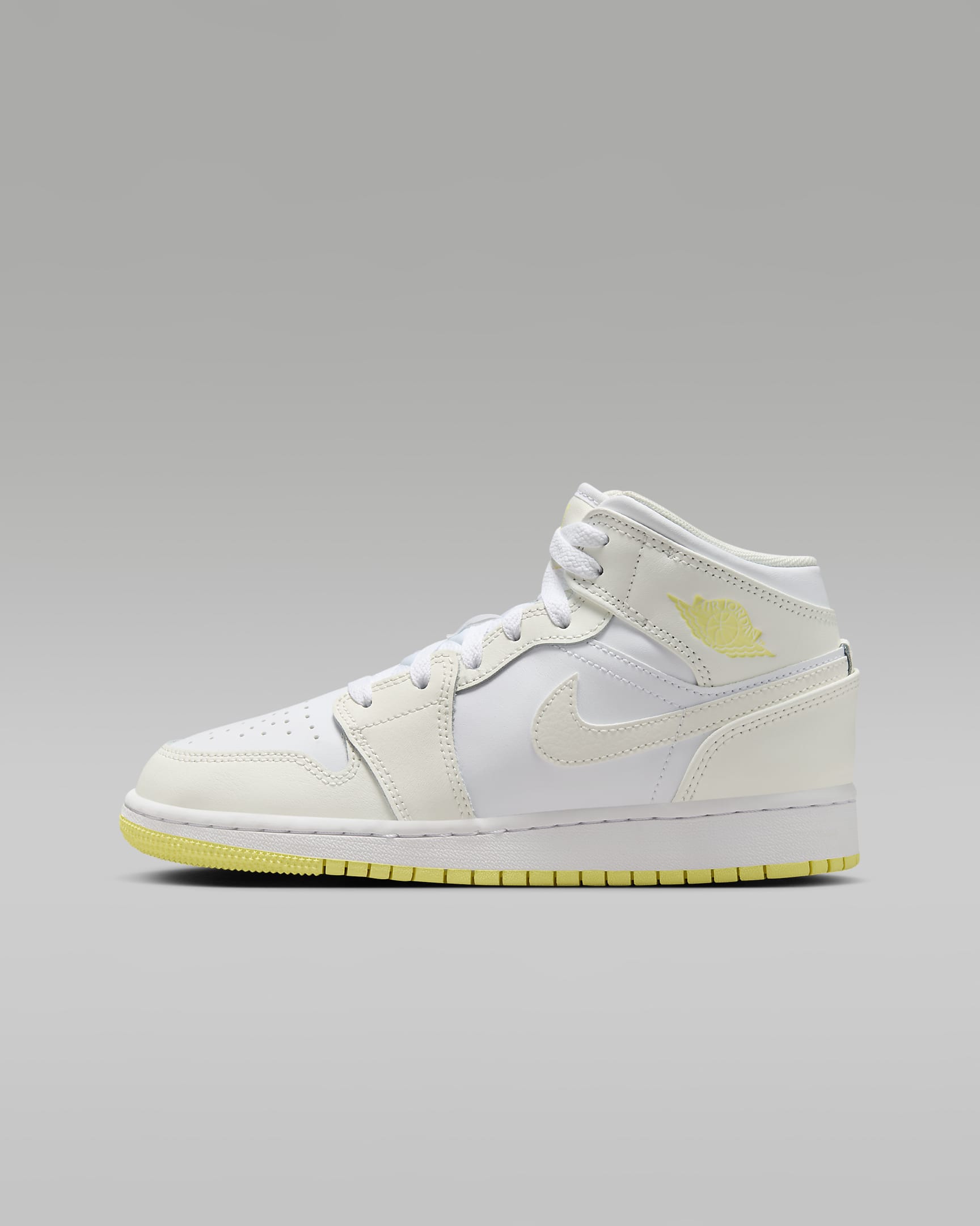 Air Jordan 1 Mid Kinderschoenen - Sail/Wit/Light Laser Orange