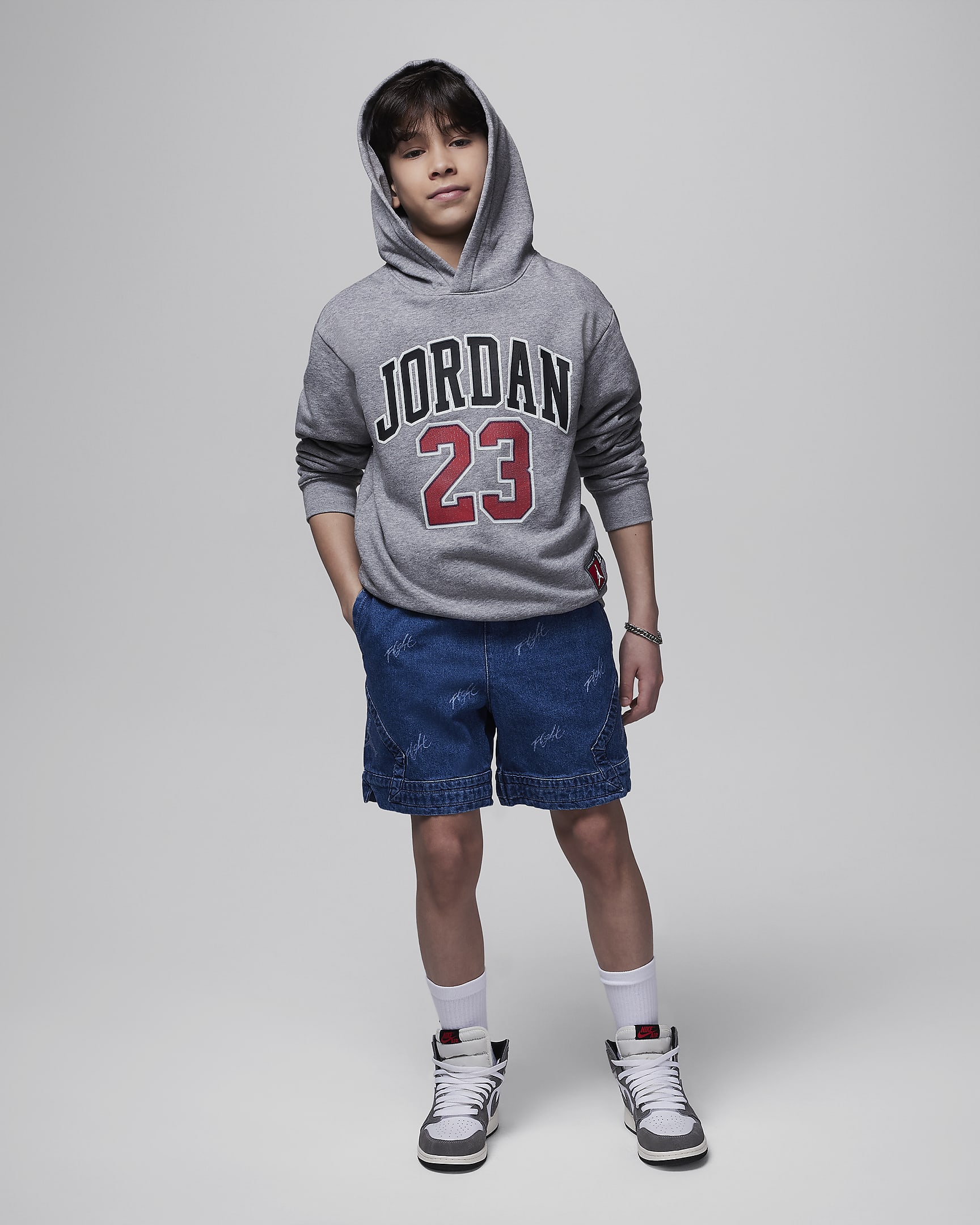 Short en denim Jordan MJ Flight Heritage pour ado - Blue Grey