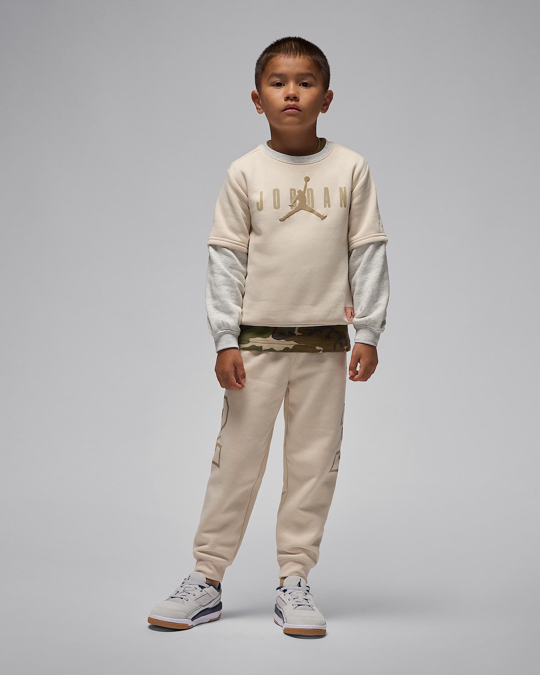 Jordan Conjunto de dos piezas Future Flight con sudadera - Niño/a pequeño/a - Light Orewood Brown