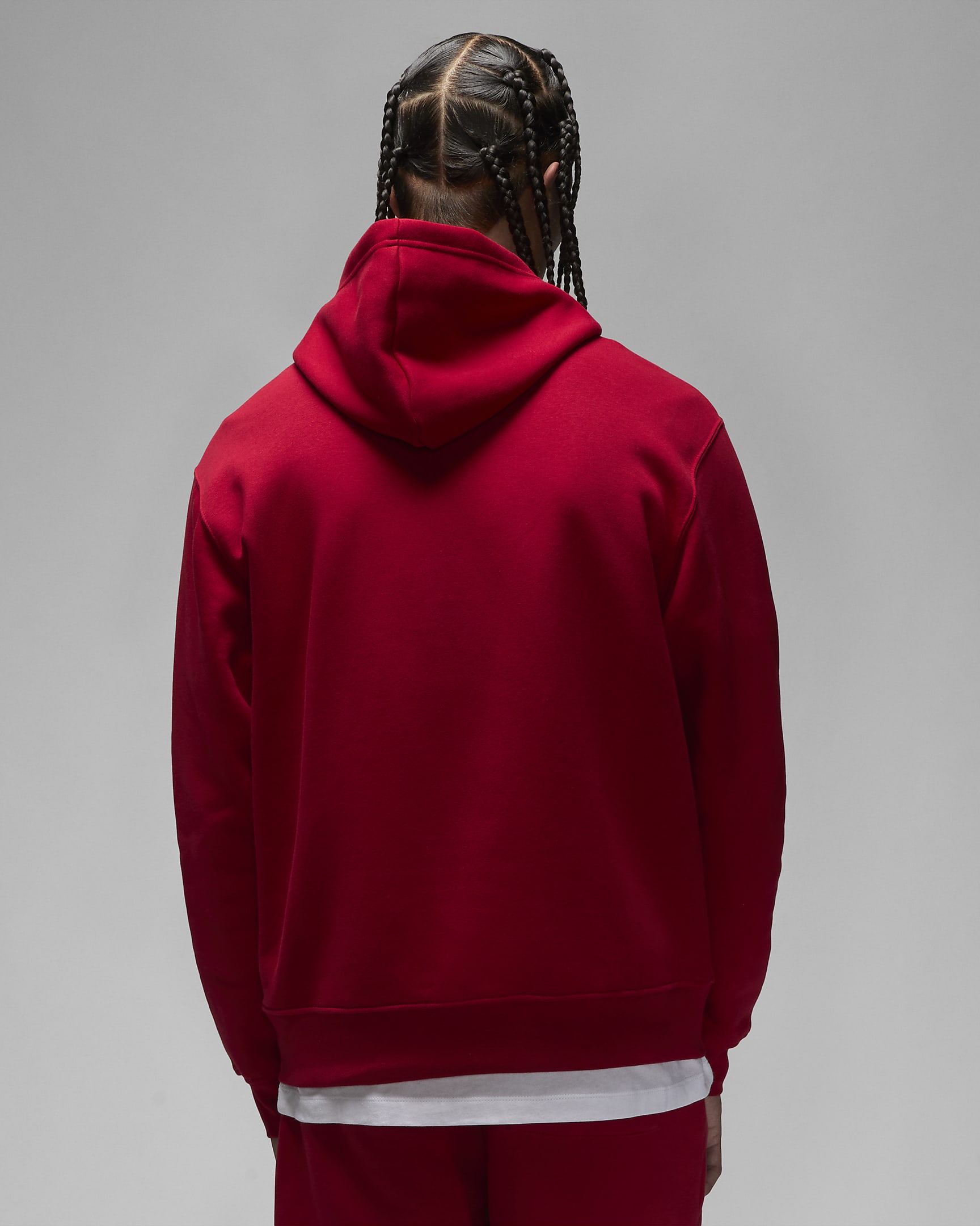 Jordan Brooklyn Fleece Men's Pullover Hoodie - Gym Red/White