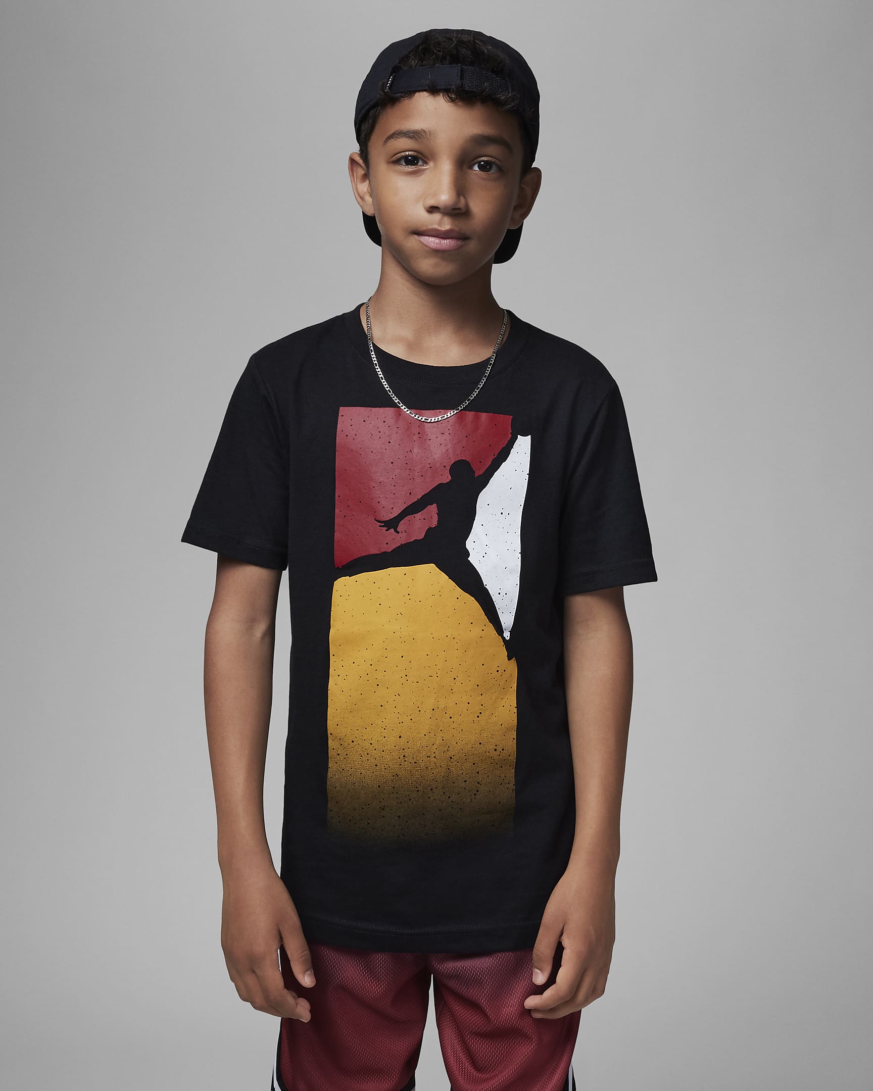 Jordan Big Kids' Fade Away T-Shirt - Black