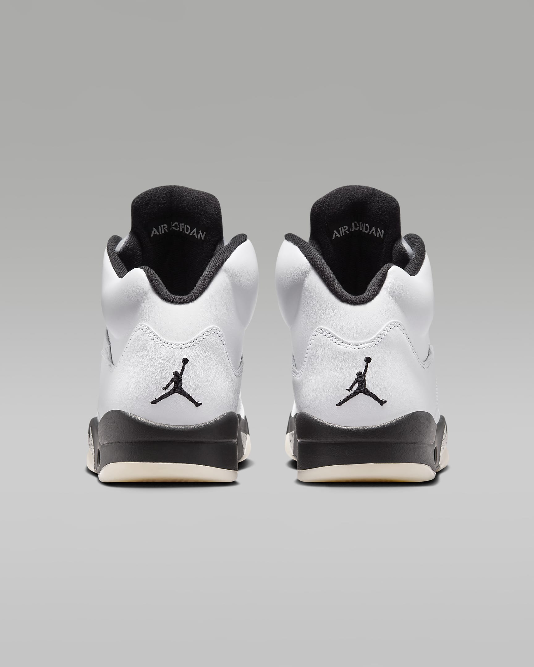 Air Jordan 5 Retro 'White and Black' Men's Shoes - White/Sail/Metallic Silver/Black