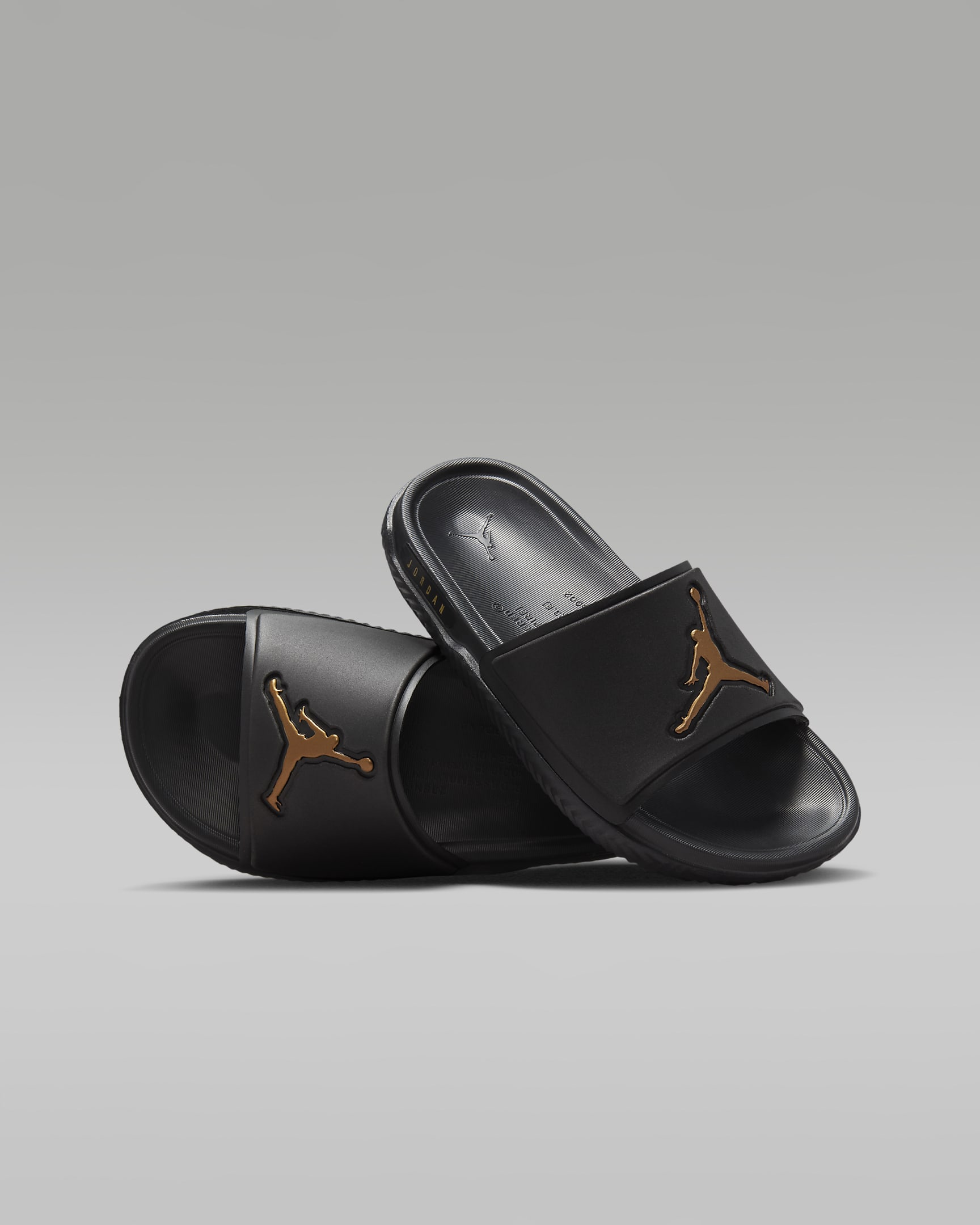 Jordan Jumpman Slides für ältere Kinder - Schwarz/Metallic Gold