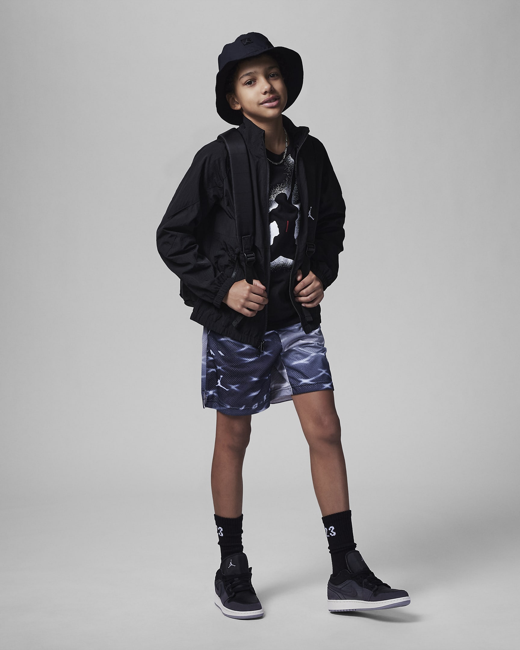 Jordan MJ Essentials Printed Shorts Big Kids' (Boys) Dri-FIT Mesh ...