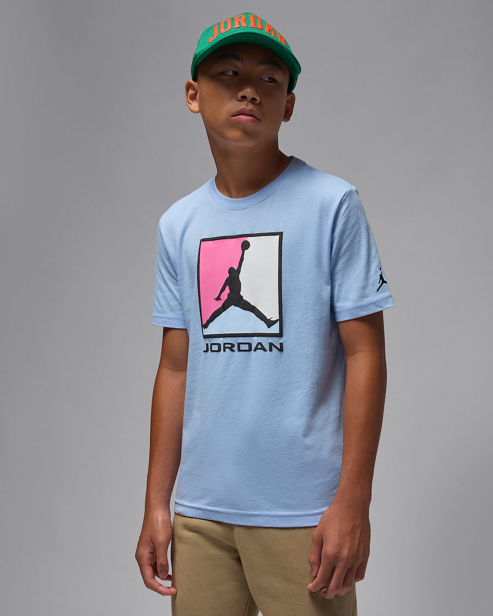 Jordan Flight Essentials Older Kids' Boxed Logo 3.0 T-Shirt - Cobalt Bliss