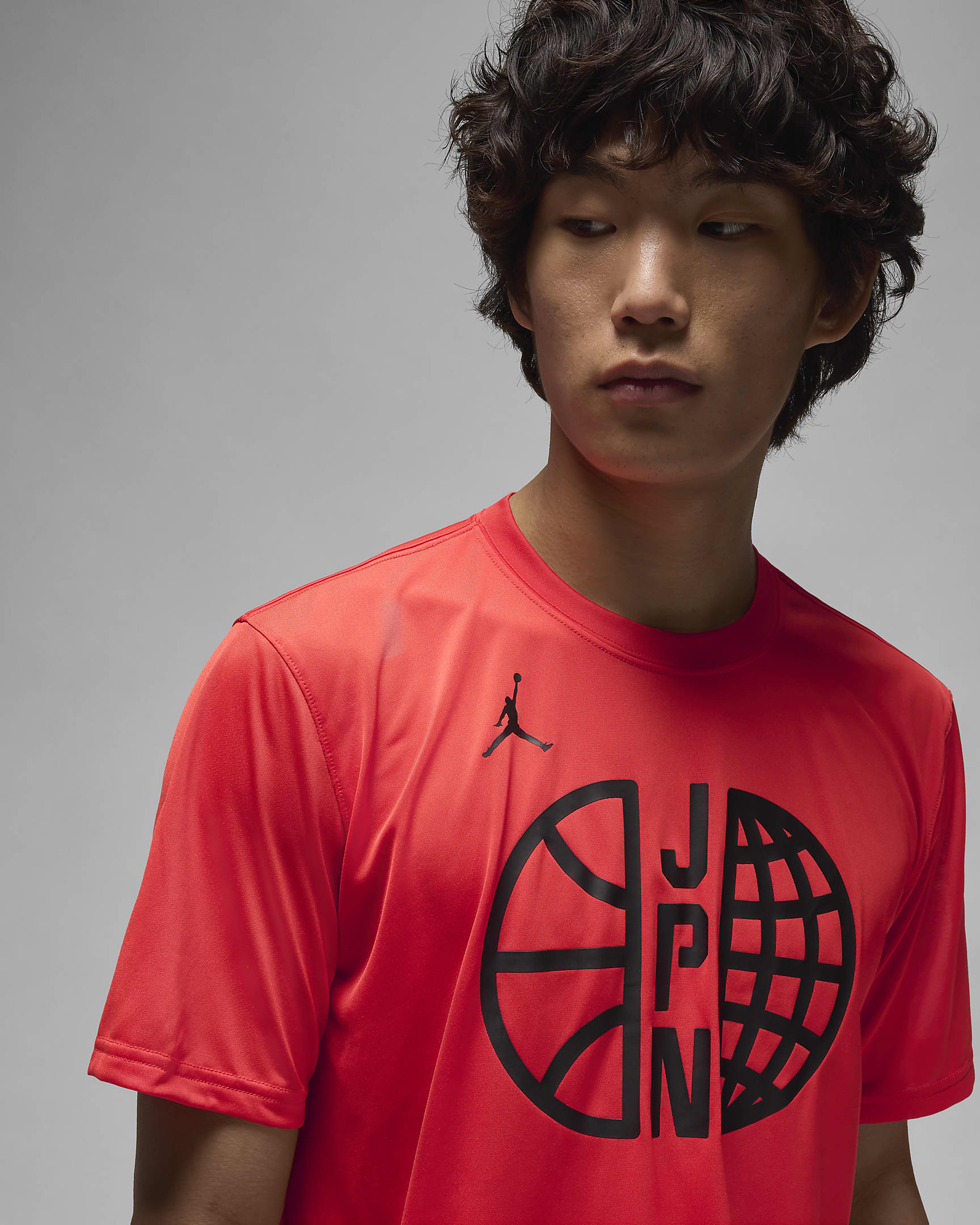 Japan Practice Men's Jordan Basketball T-Shirt - Chile Red/Chile Red/Black