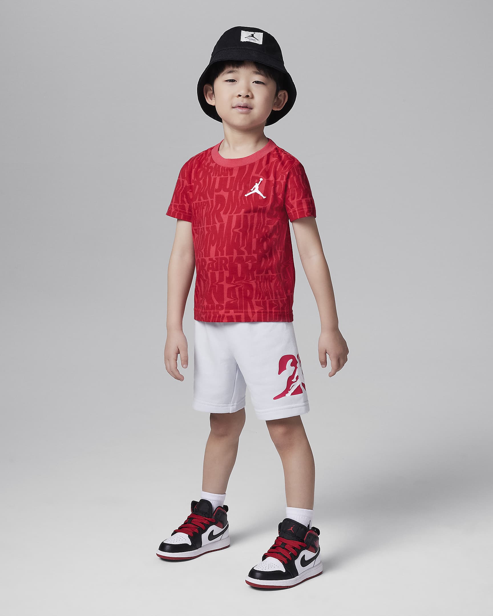 Jordan Fuel Up, Cool Down Toddler Shorts Set - Football Grey