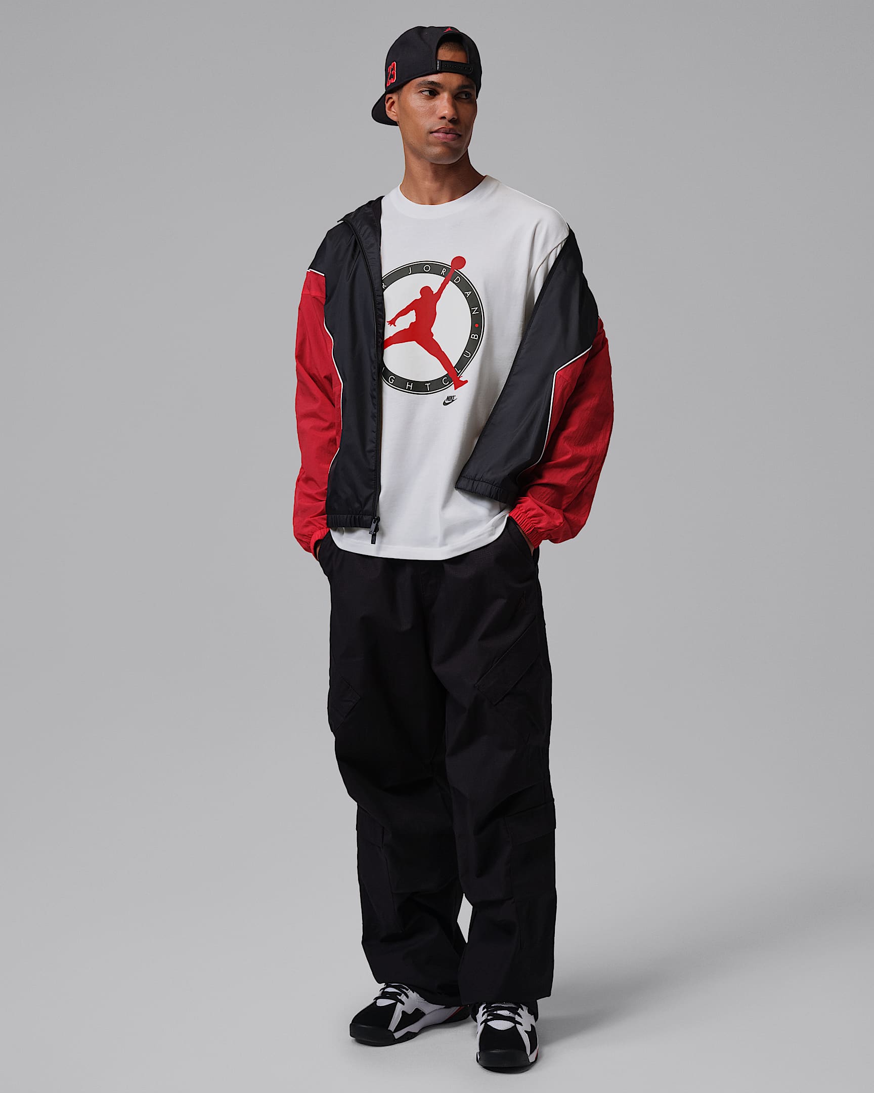 Jordan Flight Club Men's T-Shirt - White/University Red