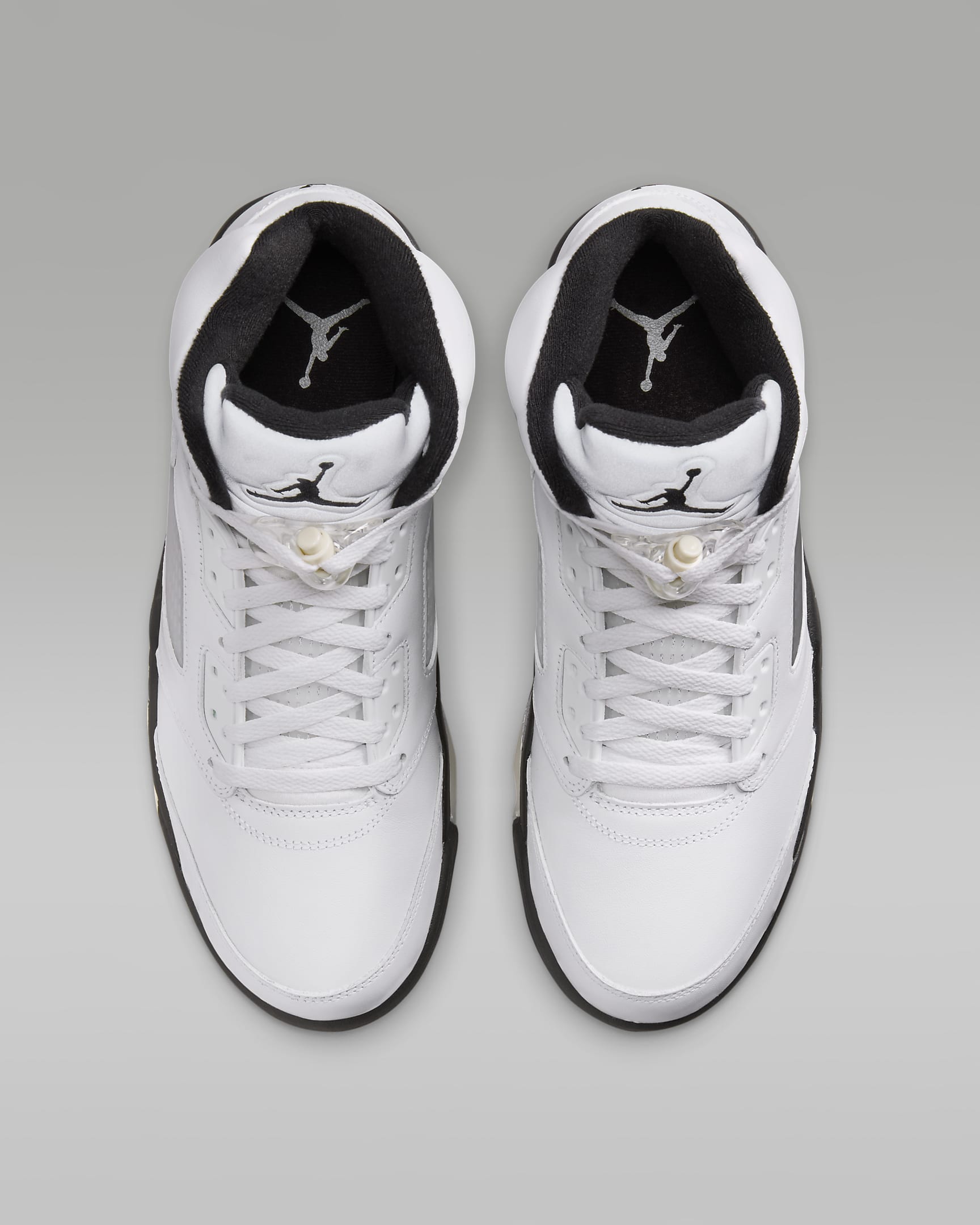 Air Jordan 5 Retro 'White and Black' Men's Shoes - White/Sail/Metallic Silver/Black