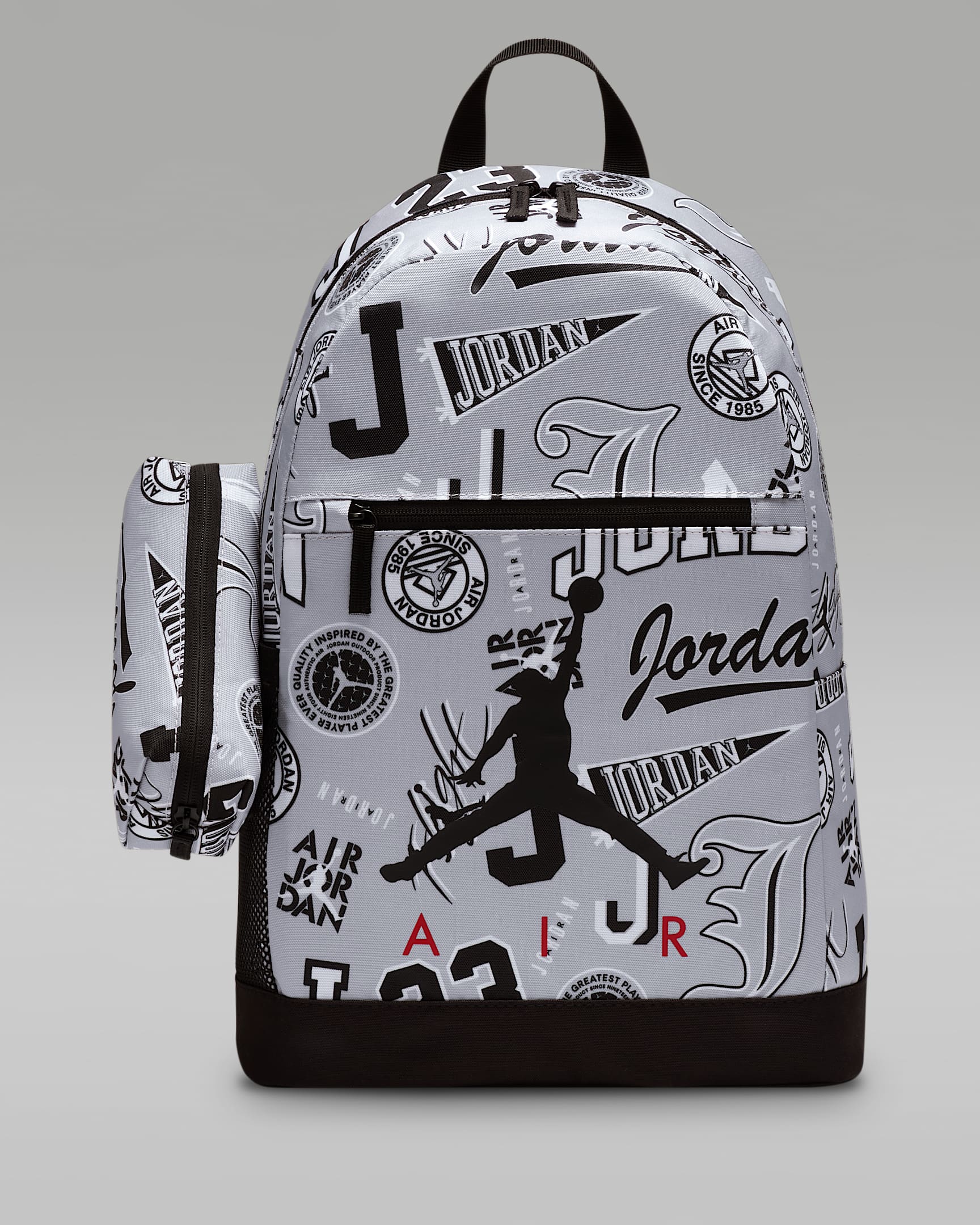 Jordan Older Kids' Air School Backpack (17L) - Black/Wolf Grey