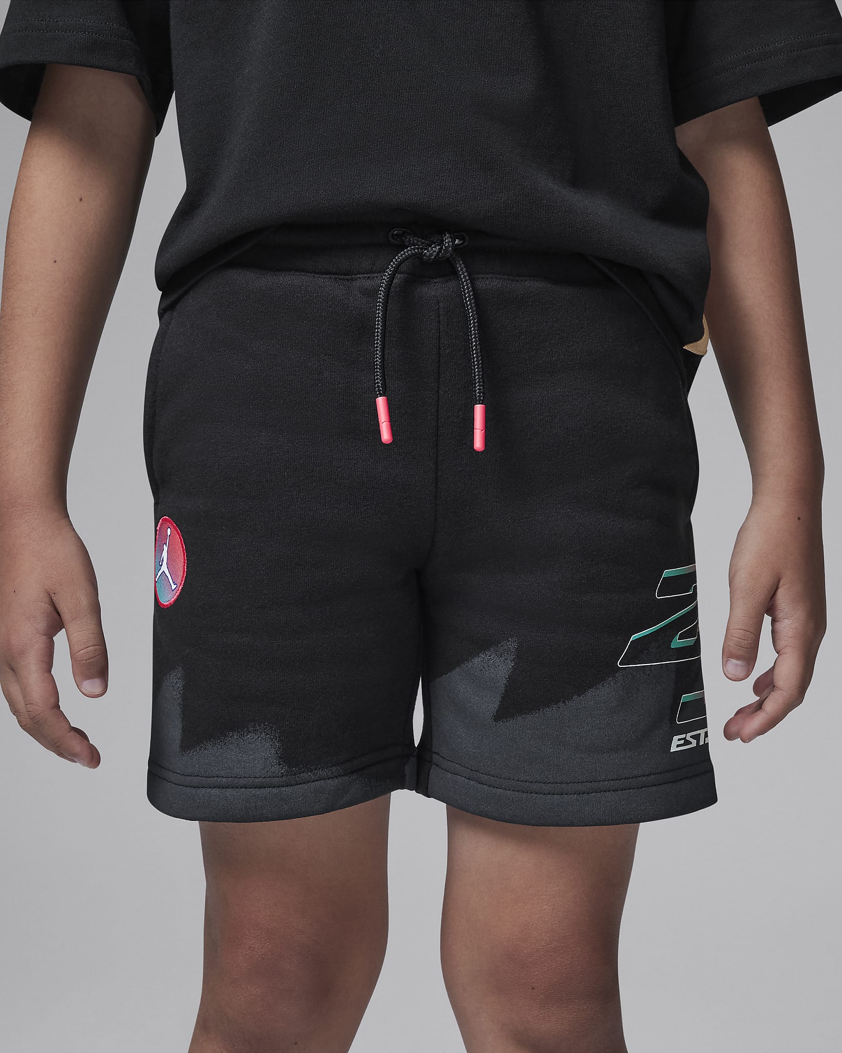 Shorts de tejido Fleece para niños talla pequeña Jordan MJ Moto - Negro