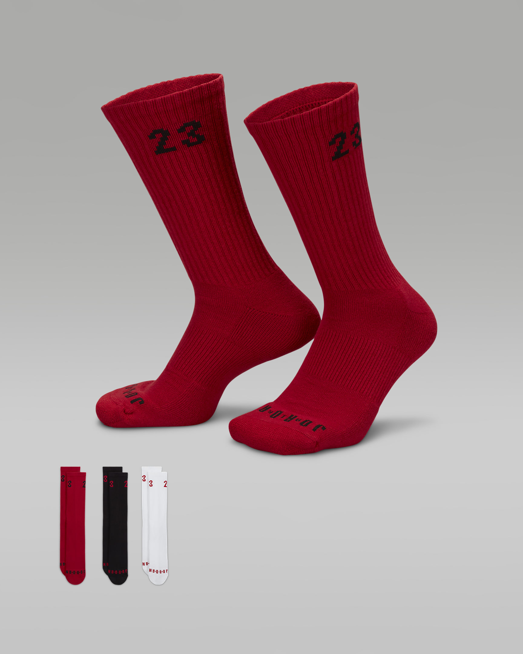 Jordan Essentials Crew Socks (3 Pairs) - Multi-Color