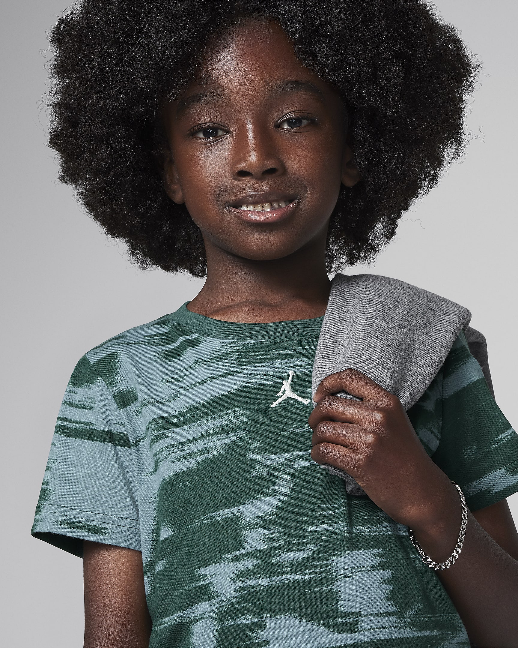 Jordan MVP Little Kids' Motion Printed T-Shirt - Oxidized Green