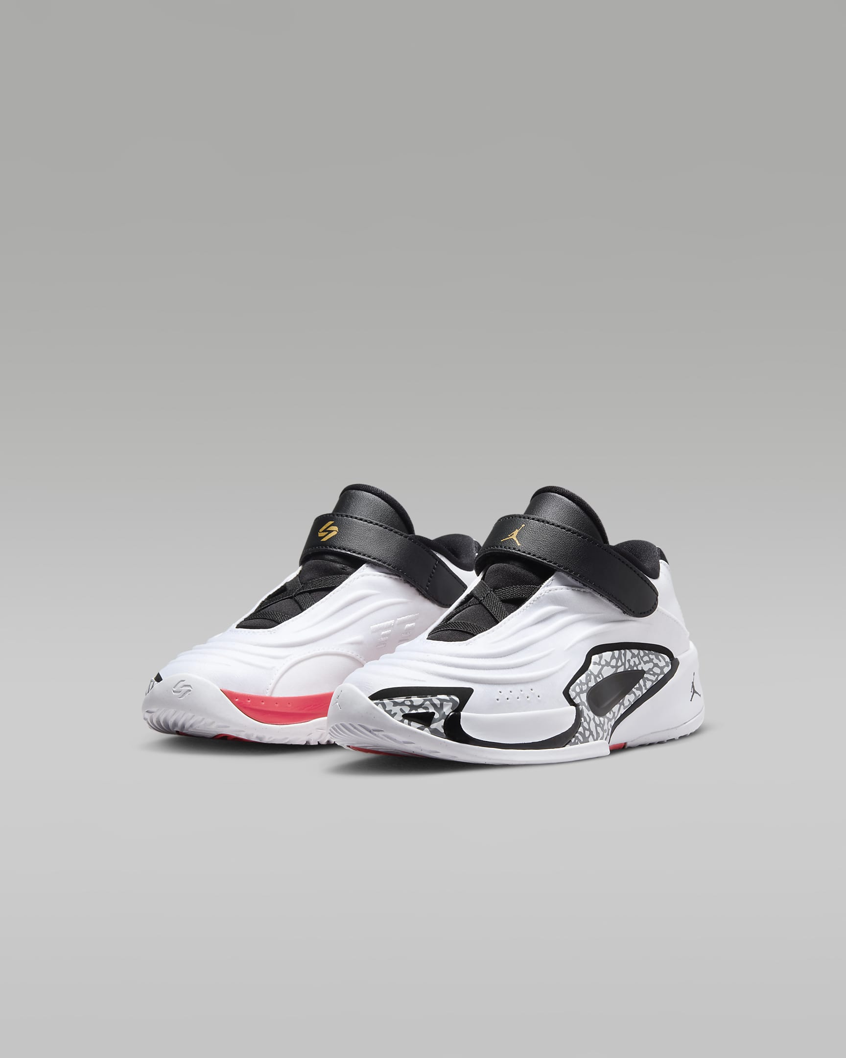 Luka 3 'Motorsport' Younger Kids' Shoes - White/Black/Red Orbit/Metallic Gold