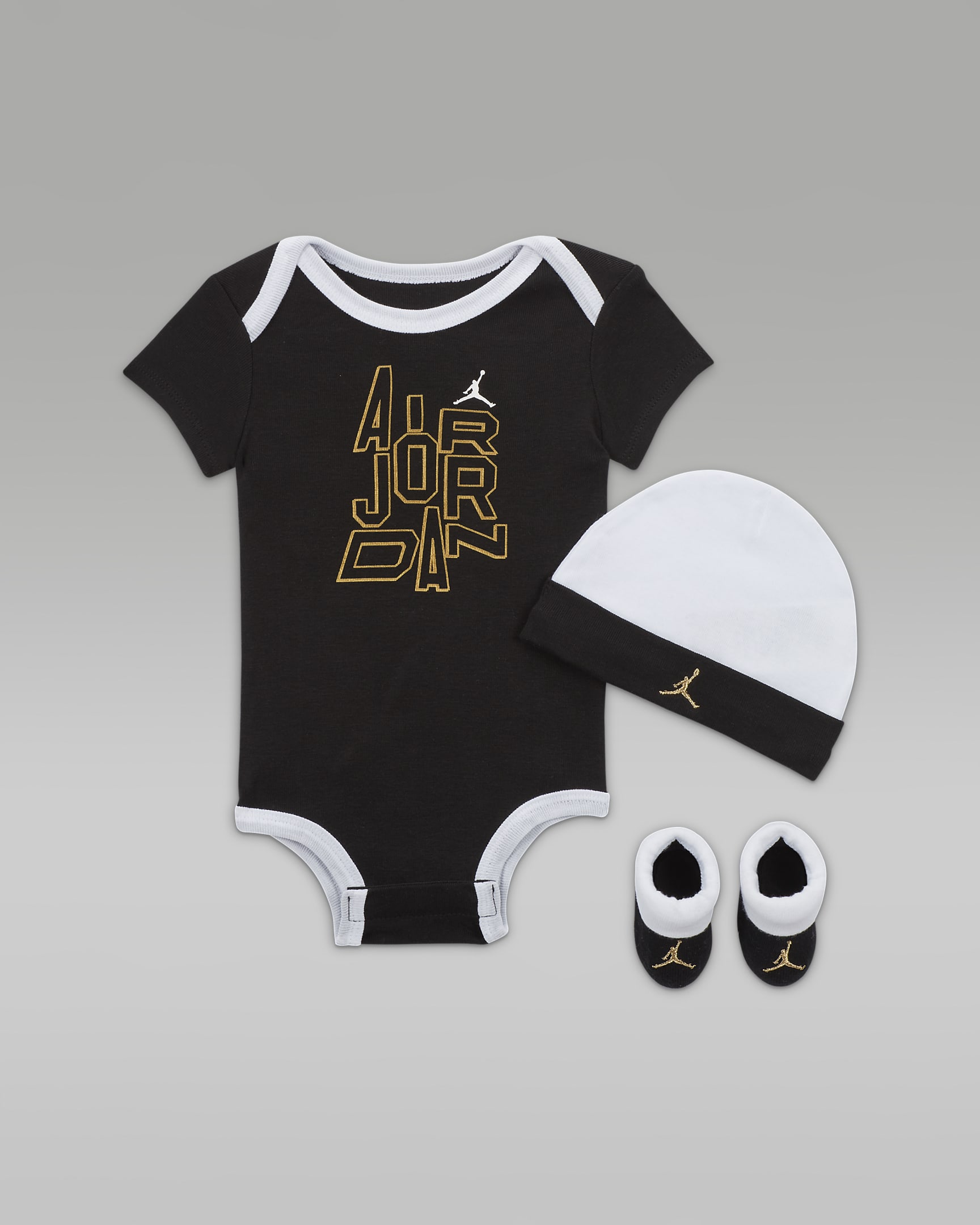 Ensemble trois pièces avec body Jordan Holiday Shine 3-Piece Boxed Set pour bébé - Noir