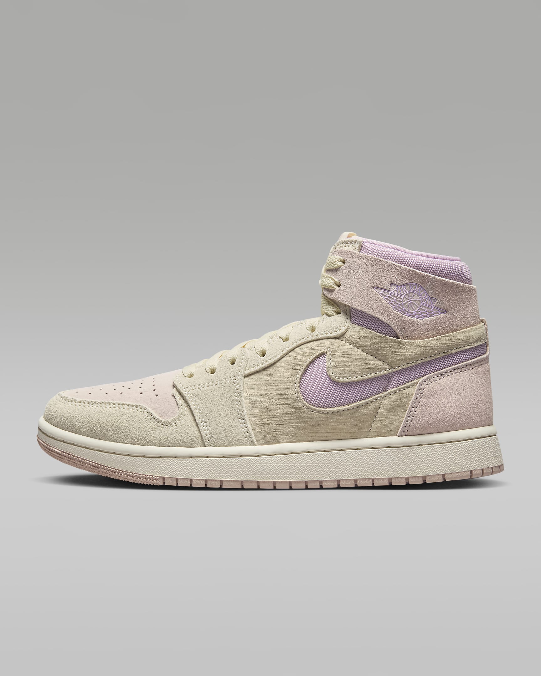 Air Jordan 1 Zoom CMFT 2 Women's Shoes - Muslin/Particle Beige/Sail/Plum Chalk