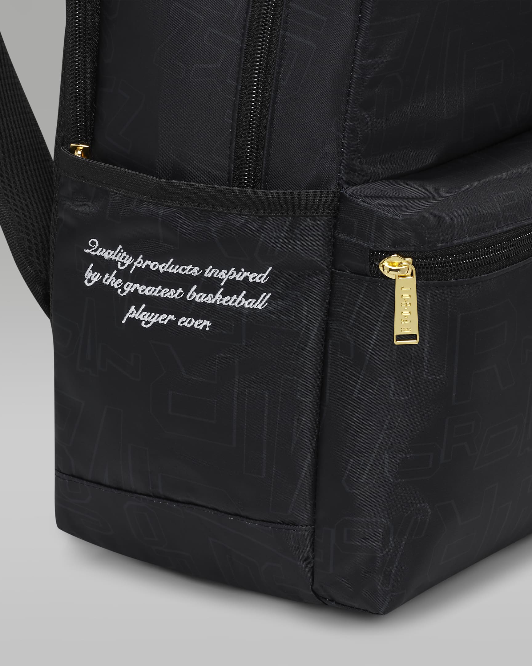 Jordan Black and Gold Backpack Backpack (19L). Nike UK