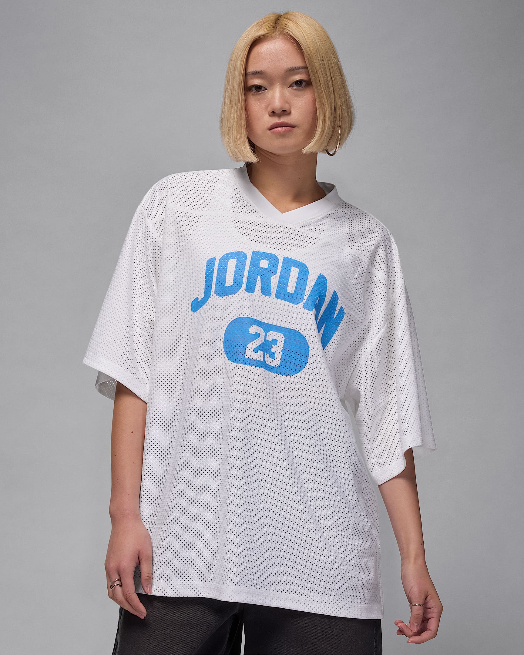 Jordan Brooklyn Women's Mesh Jersey - White/University Blue