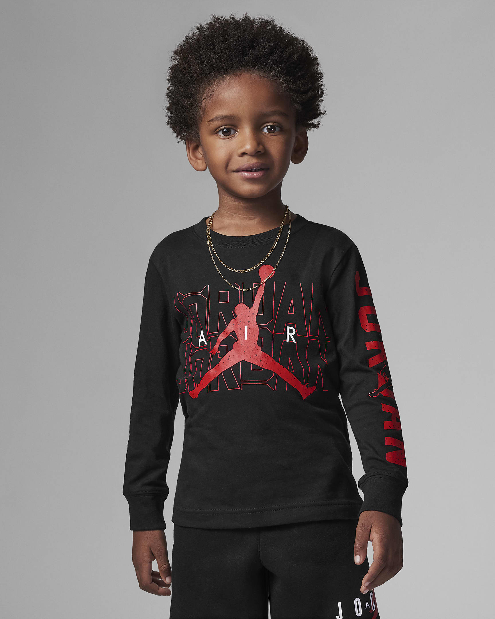 Jordan Little Kids' Back Screen Long Sleeve T-Shirt. Nike JP