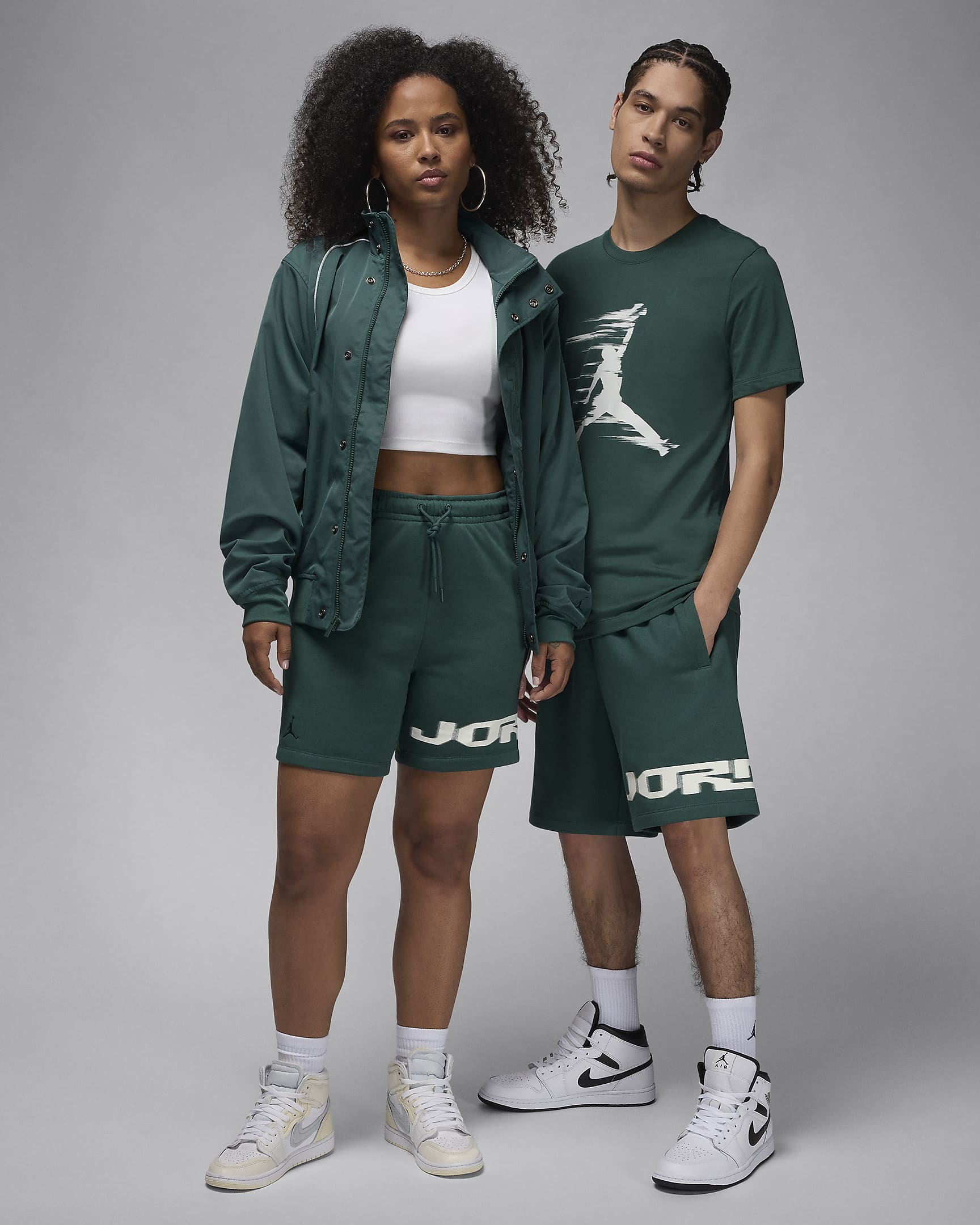 Shorts in fleece Jordan MVP – Uomo - Oxidized Green/Sail