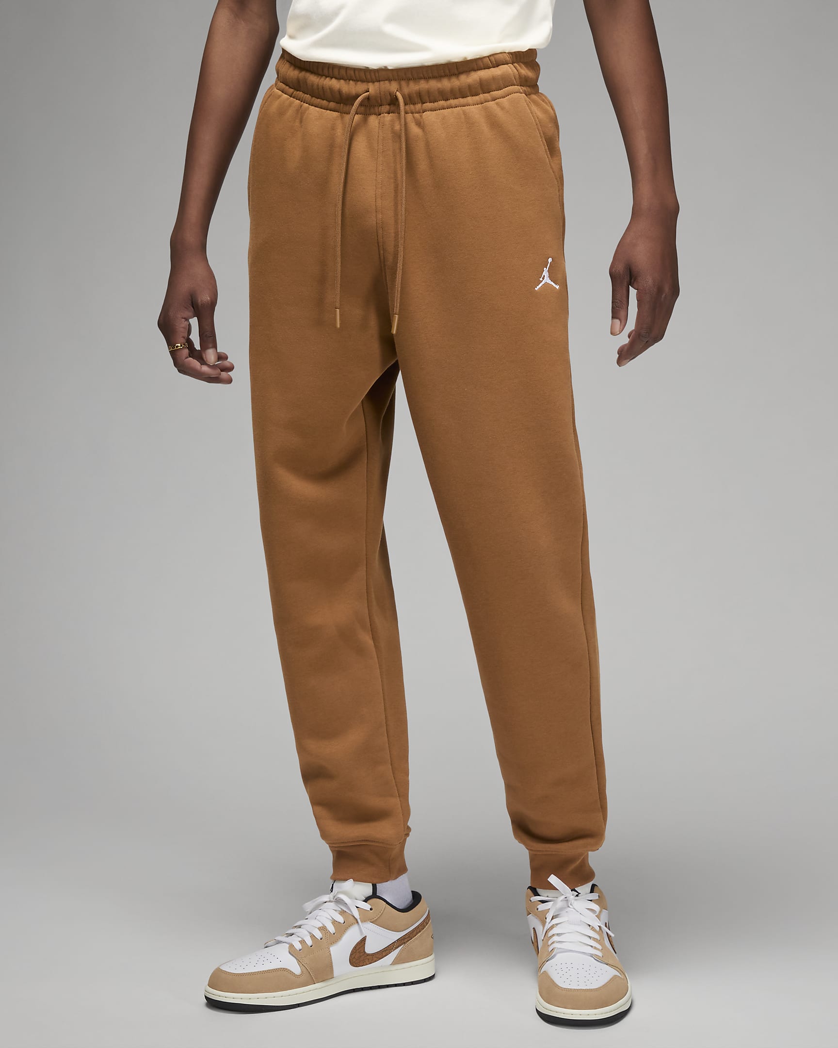 Pants de entrenamiento para hombre Jordan Brooklyn Fleece - Tostado británico claro/Blanco