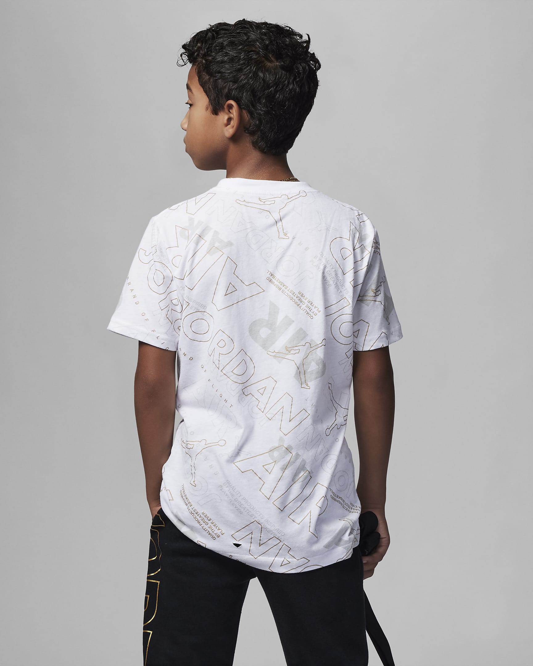 Jordan Golden Flight Printed Tee Older Kids' T-Shirt. Nike IE
