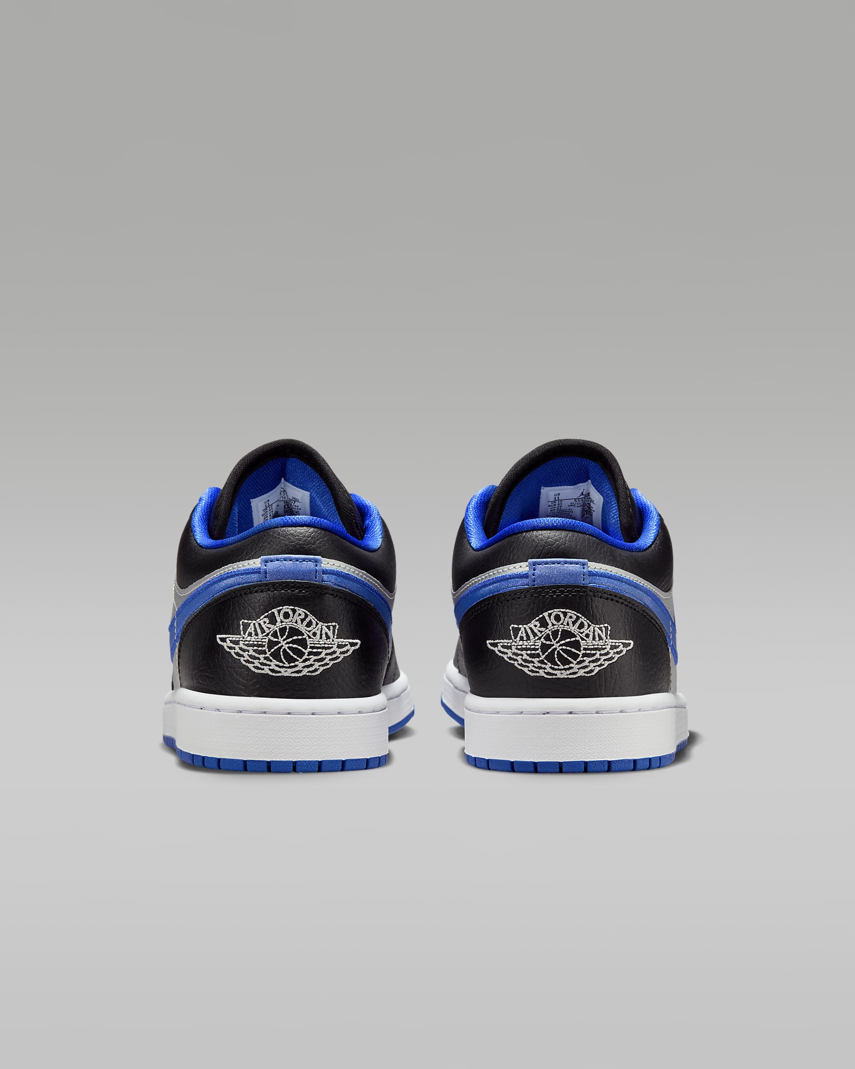 Air Jordan 1 Low Men's Shoes - Black/Game Royal/Metallic Platinum/White