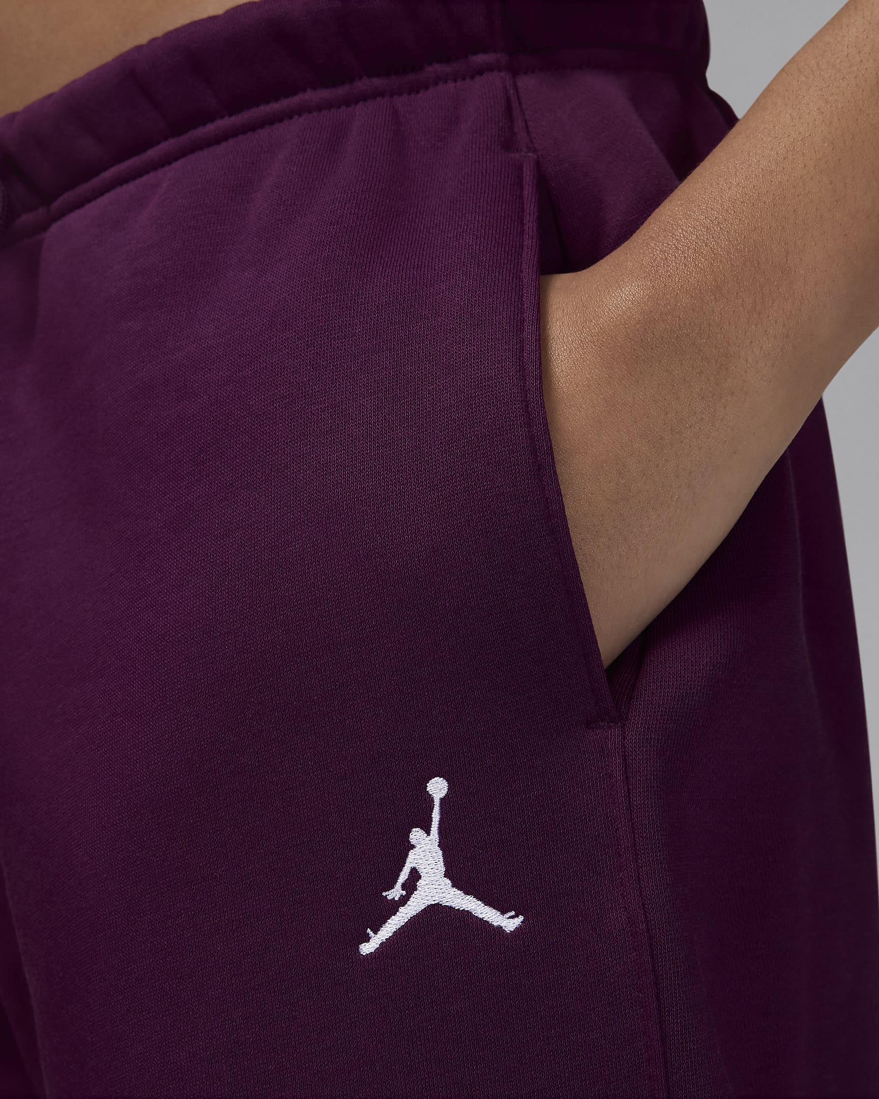 Jordan Brooklyn Fleece Women's Trousers - Bordeaux/White