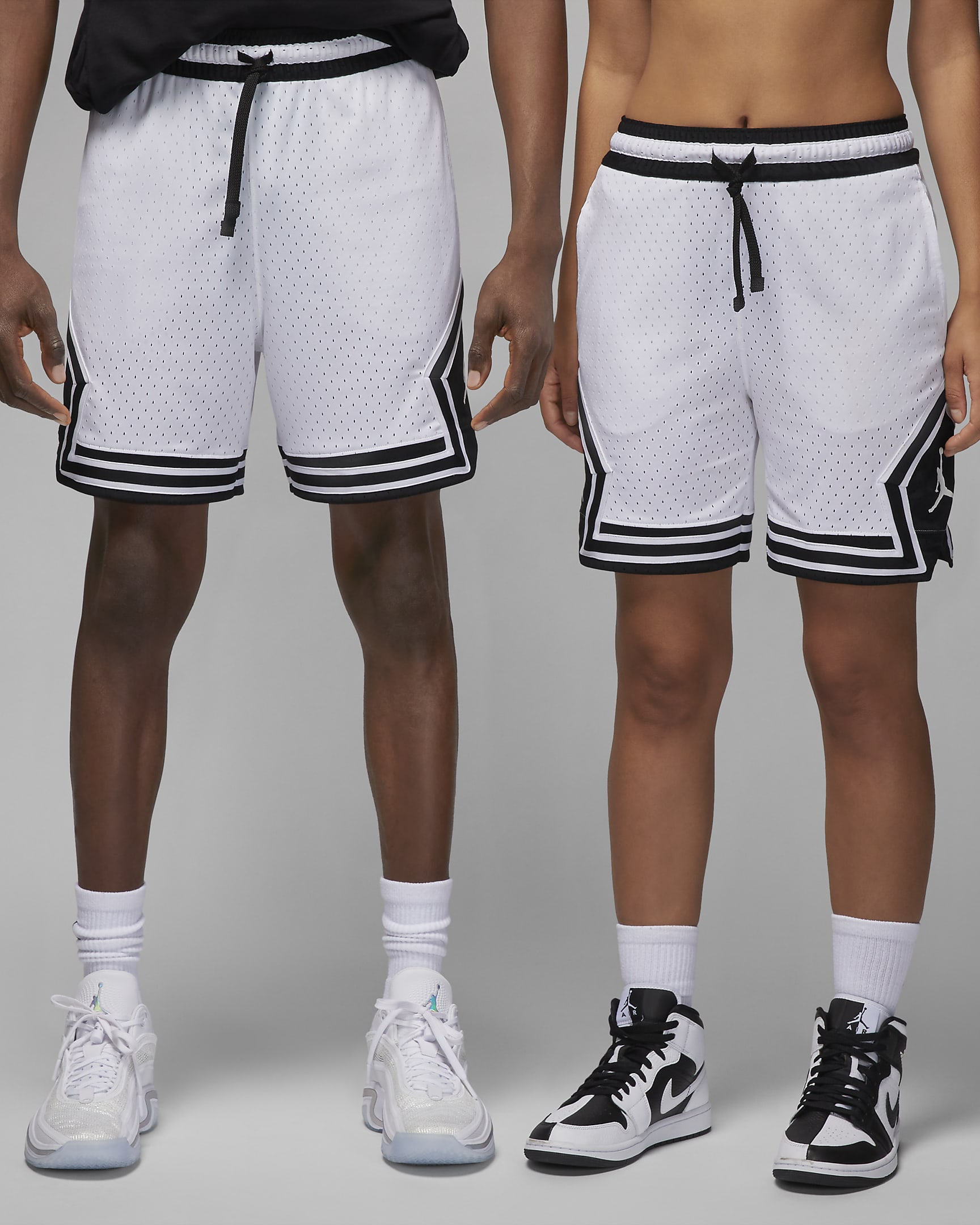 Jordan Dri-FIT Sport Diamond Shorts - White/Black/White/White