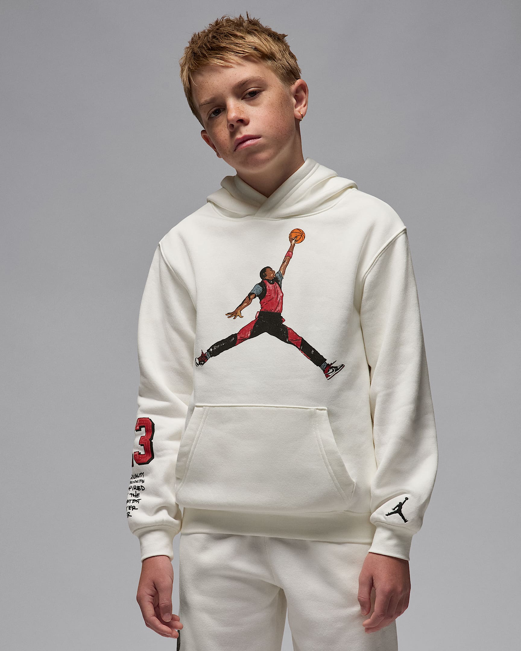 Jordan Big Kids' Sketch Pullover Hoodie - Sail