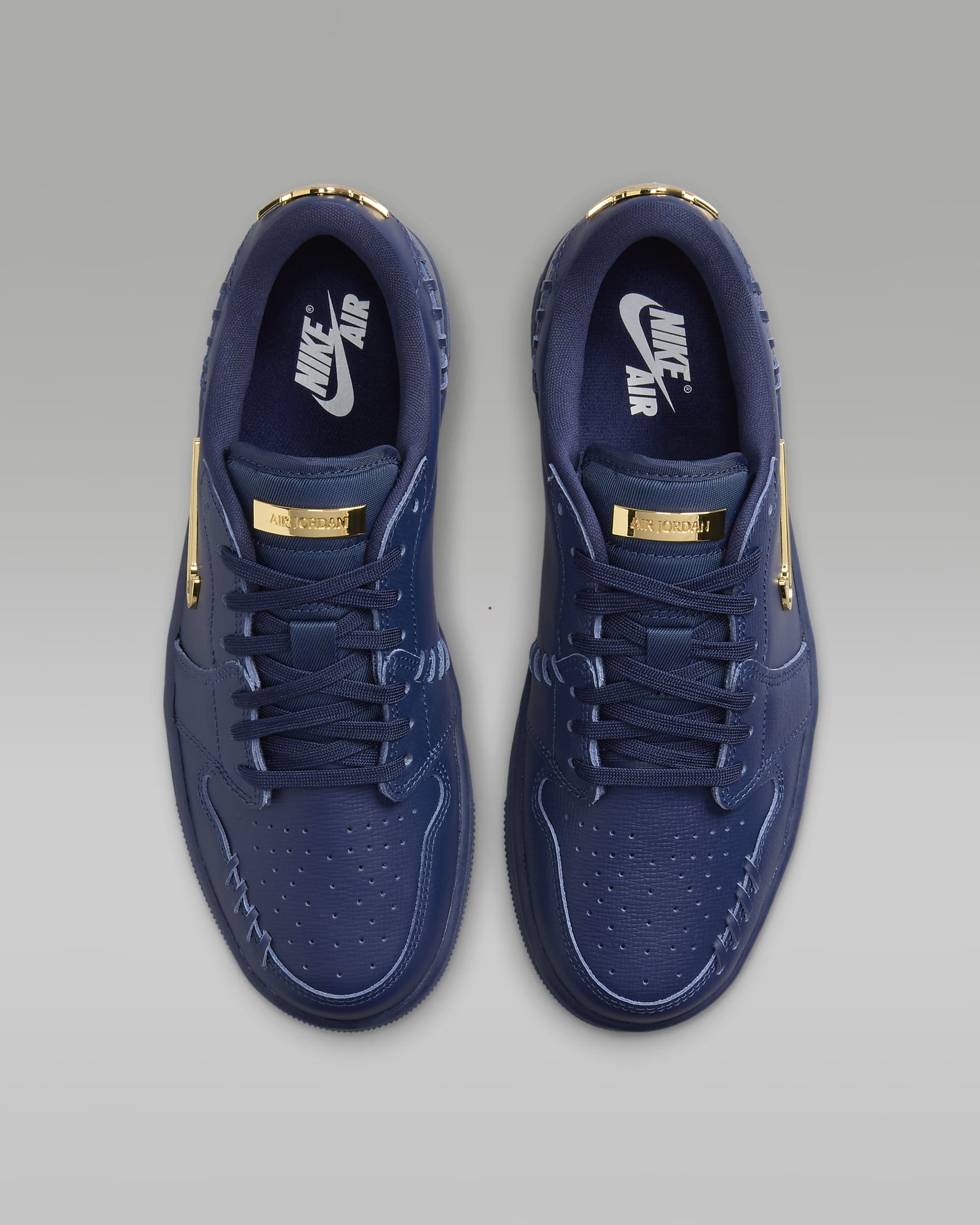 Air Jordan 1 Low Method of Make Shoes - Midnight Navy/Midnight Navy/Metallic Gold