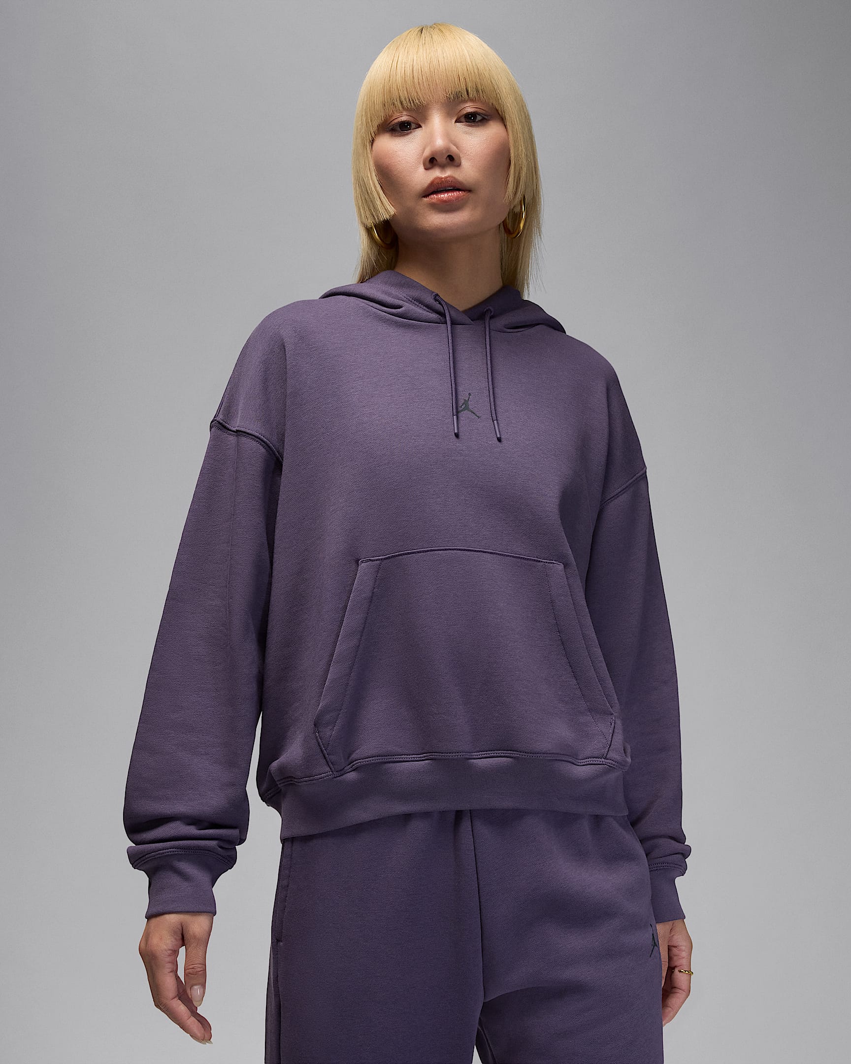 Jordan Sport Crossover Women's Dri-FIT Fleece Hoodie - Dark Raisin/Off Noir