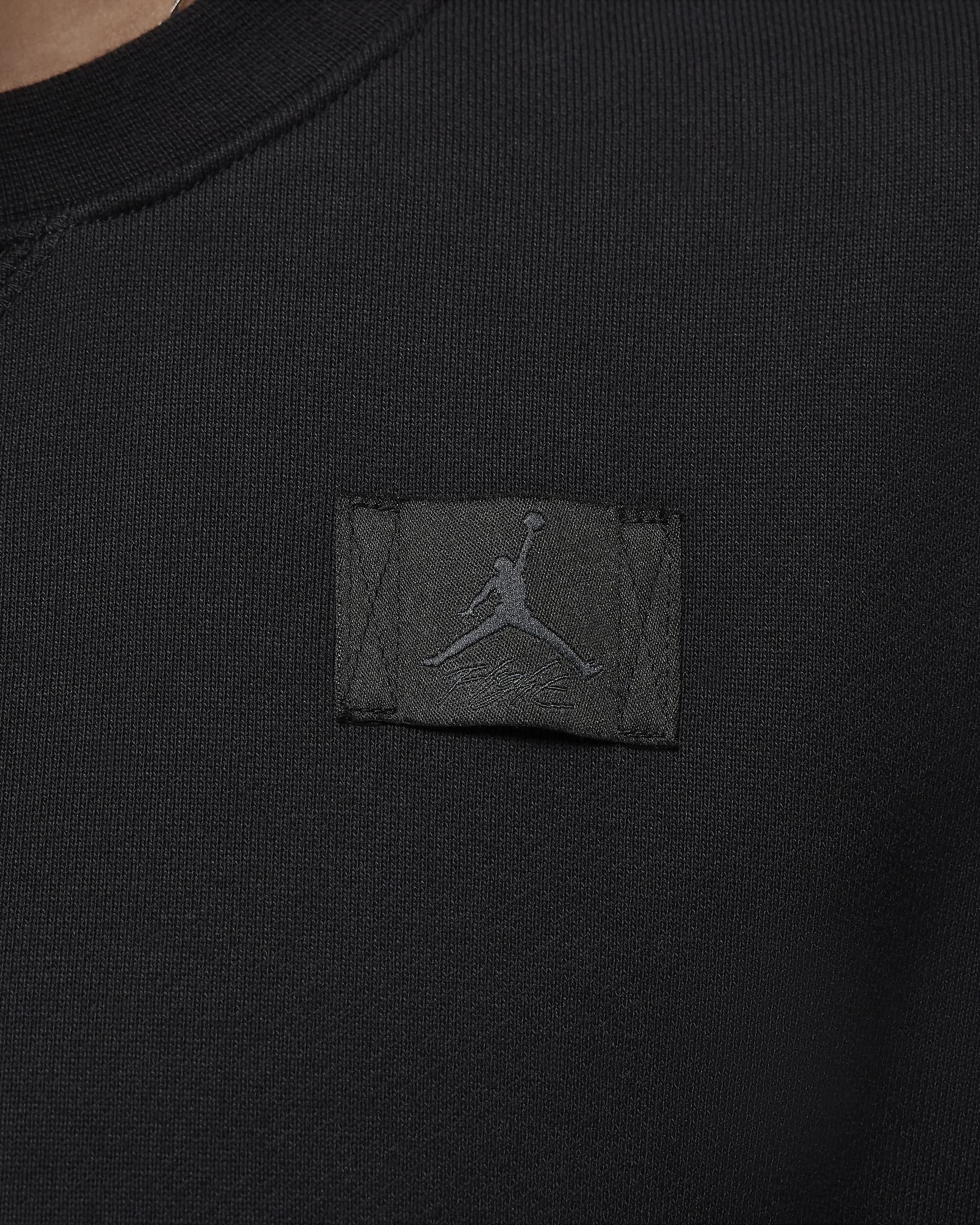 Jordan Flight Fleece Women's Crew-Neck Sweatshirt - Black/Dark Smoke Grey