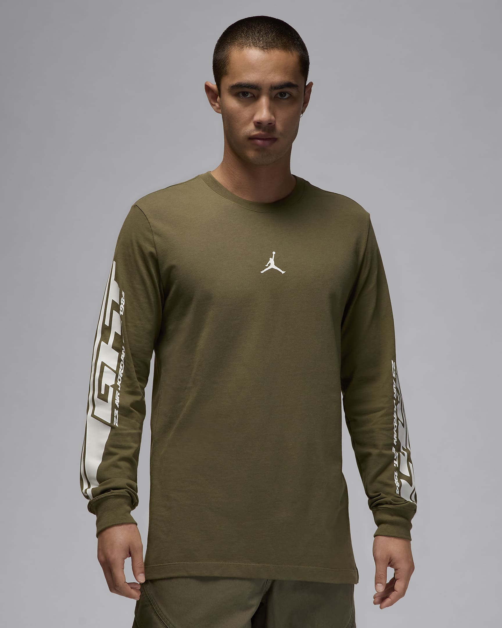 Jordan MVP Men's Long-Sleeve T-Shirt - Medium Olive/Sail/Sail