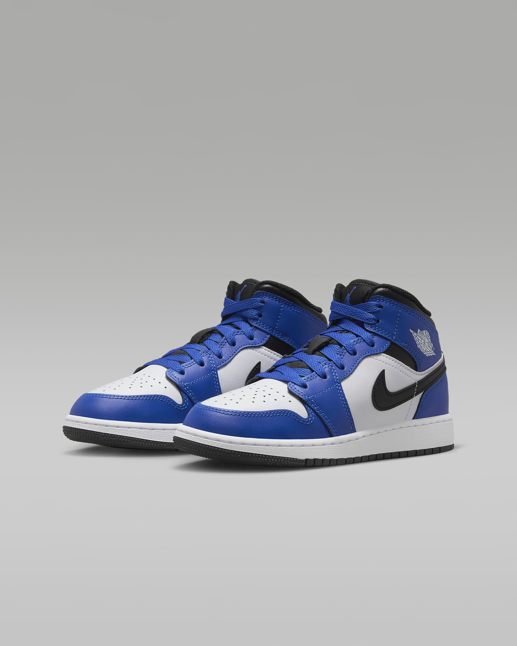 Air Jordan 1 Mid Older Kids' Shoes - Game Royal/White/Black