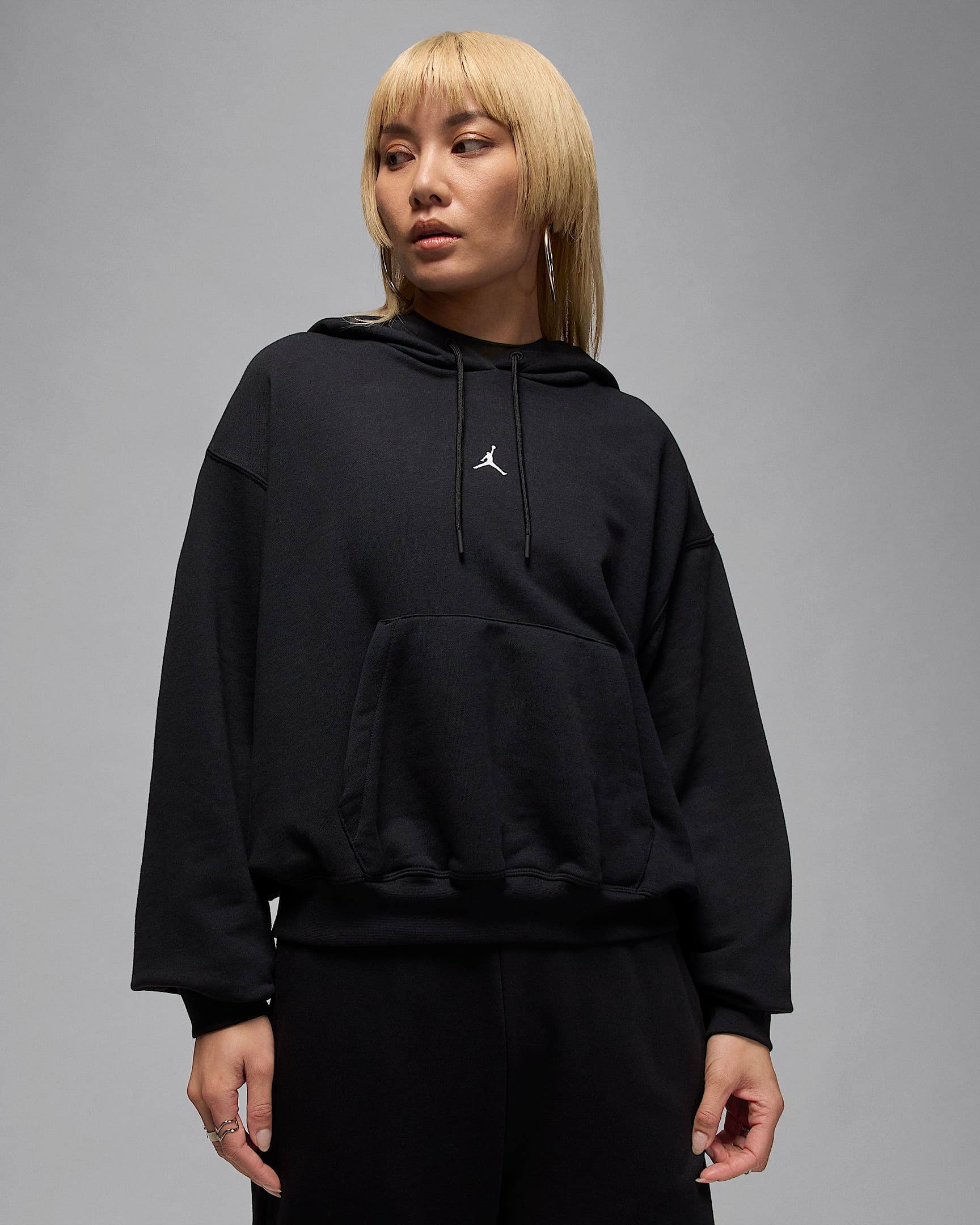 Jordan Sport Crossover Women's Dri-FIT Fleece Hoodie - Black/White