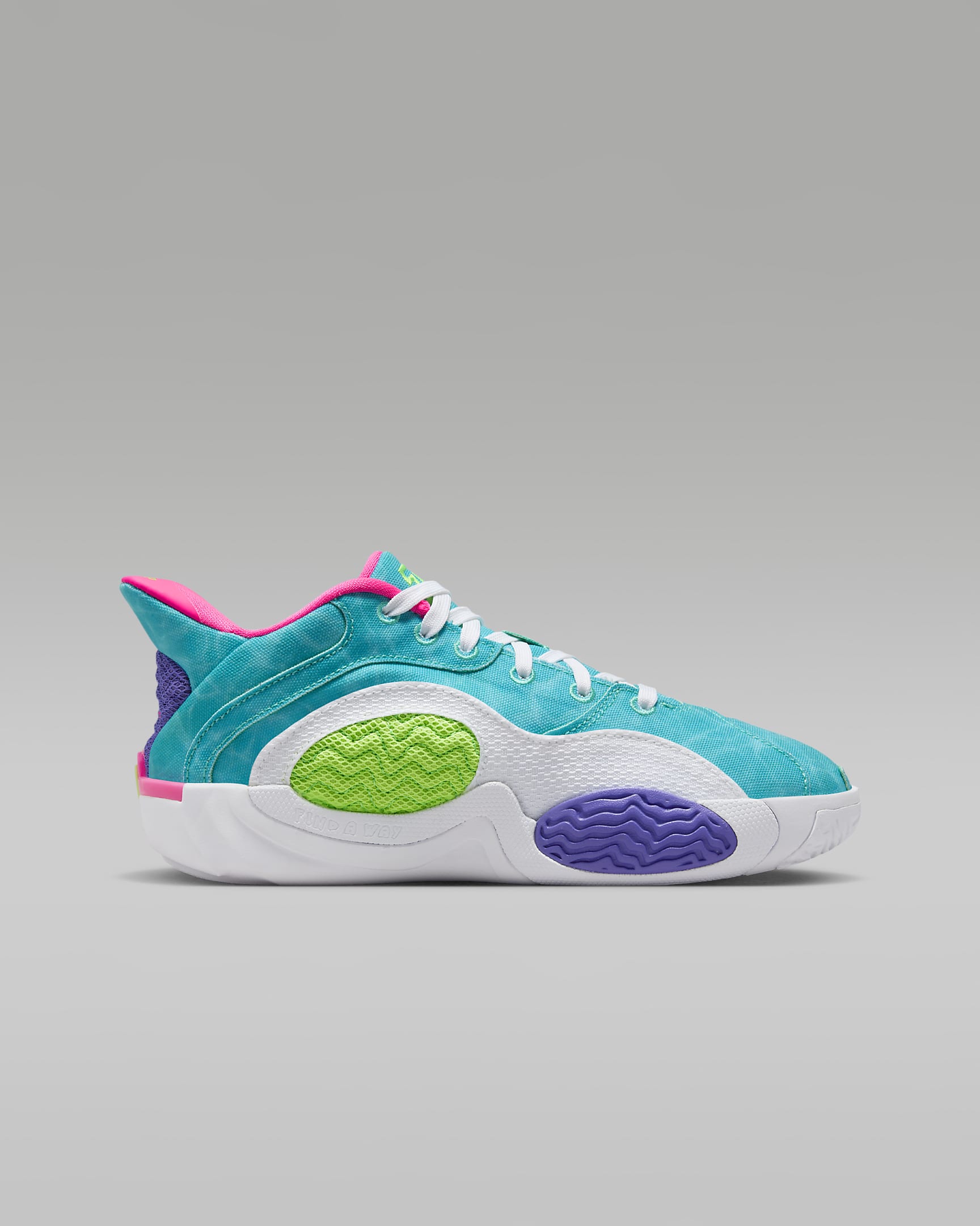 Tenis de básquetbol para niños grandes Tatum 2 - Hiperjade/Blanco/Hiperrosa/Verde strike