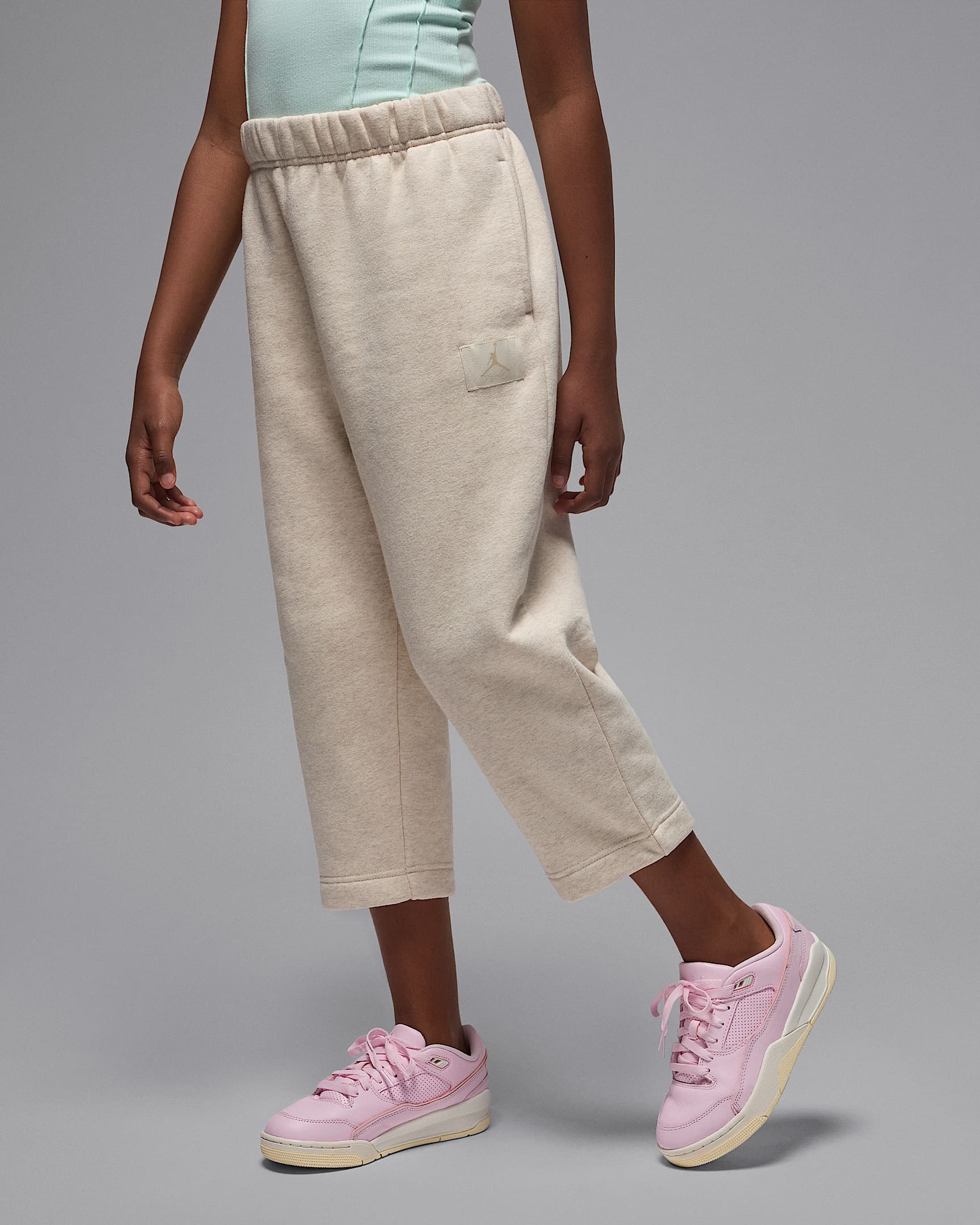 Jordan Flight Essentials Big Kids' Open Hem Pants - Light Orewood Brown