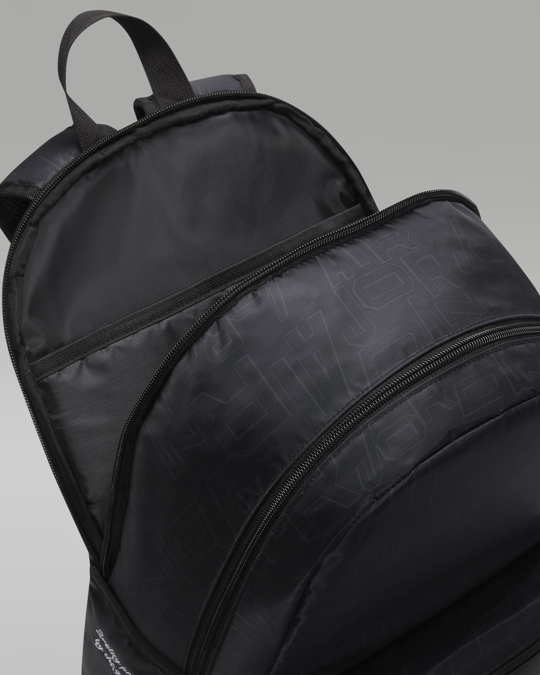 Jordan Black and Gold Backpack Rucksack (19 l). Nike AT