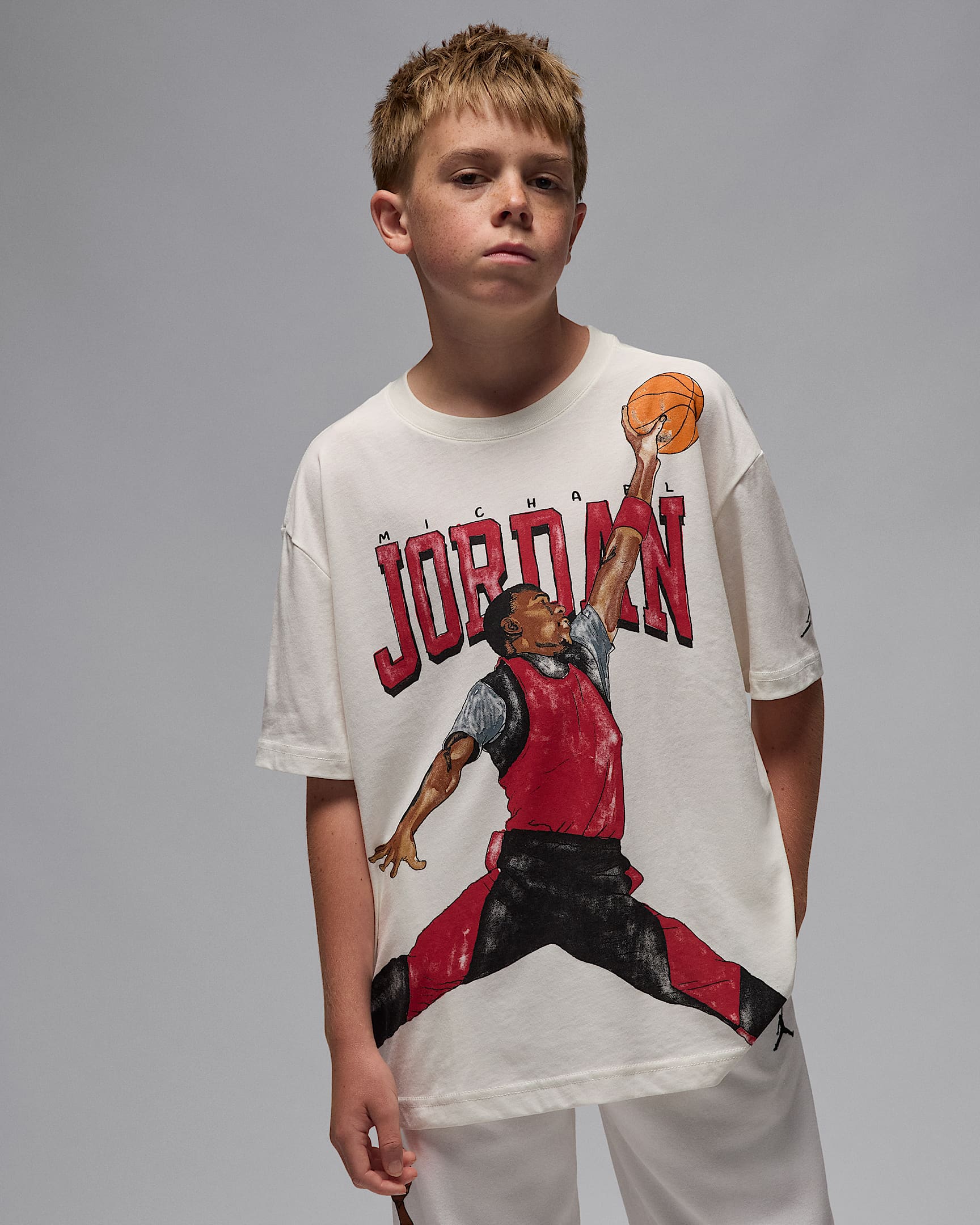 Jordan Big Kids' Sketch T-Shirt - Sail