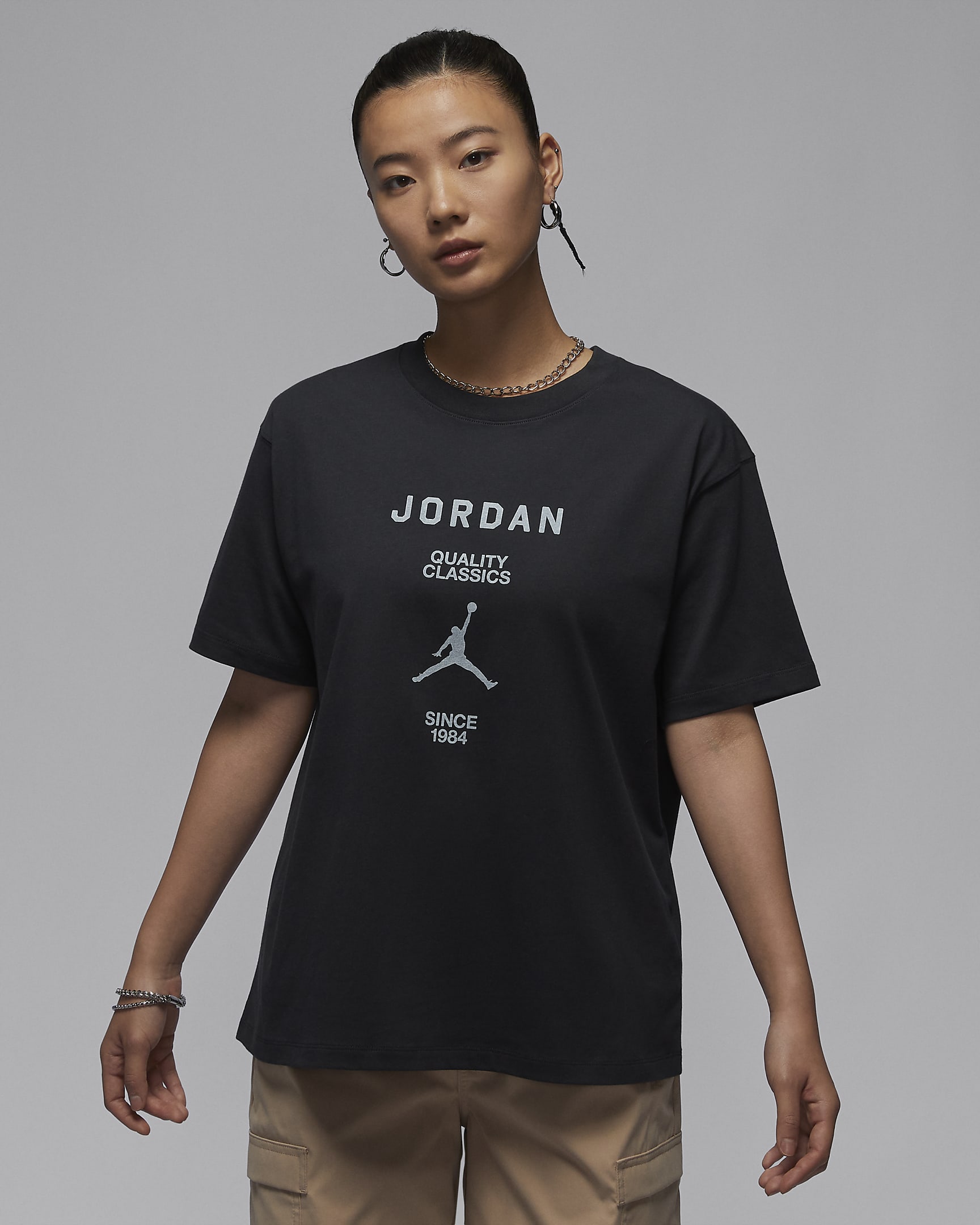 Jordan Women's Girlfriend T-Shirt - Off Noir/Sail
