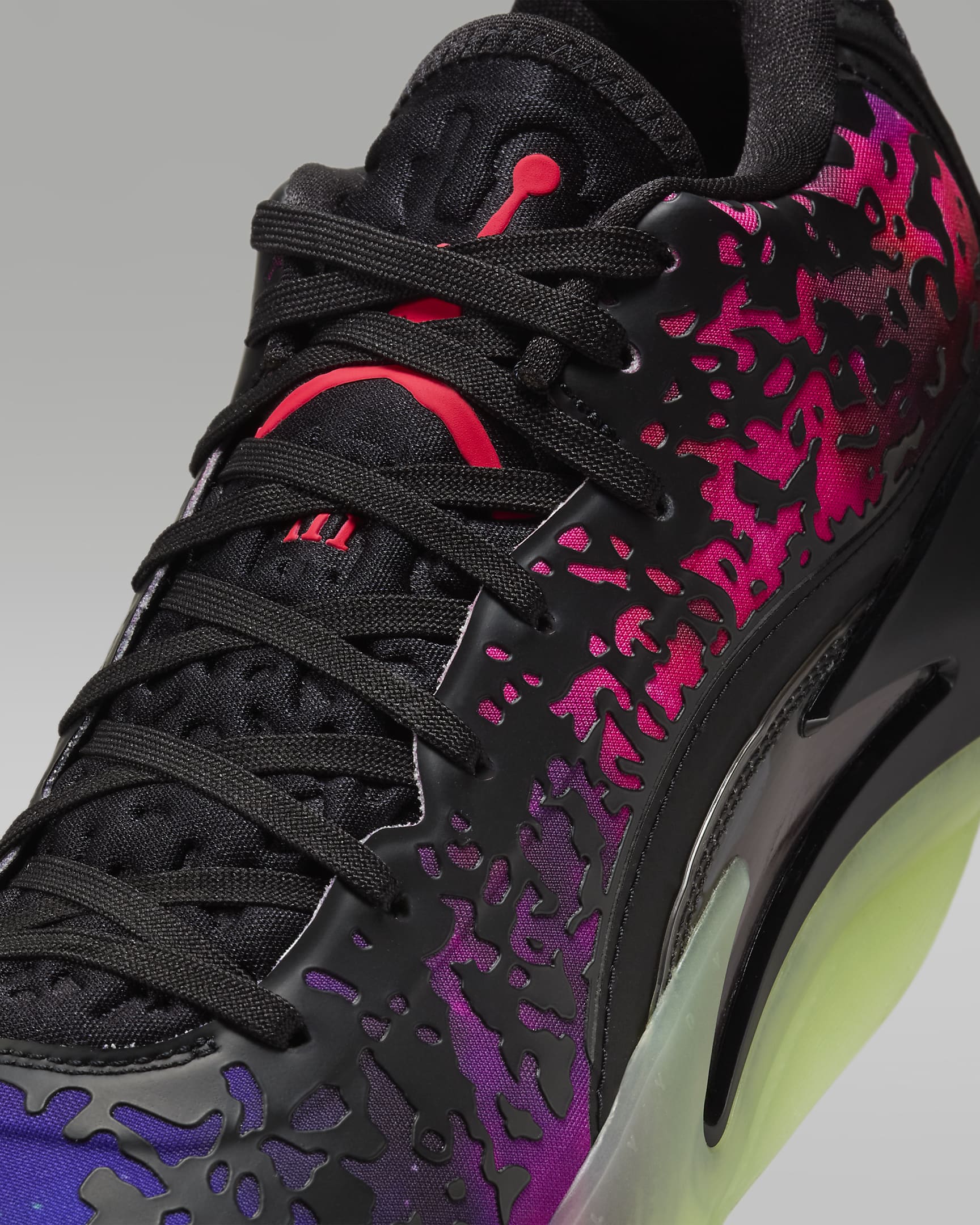 Zion 3 PF Basketball Shoes - Black/Vivid Purple/Barely Volt/Solar Red